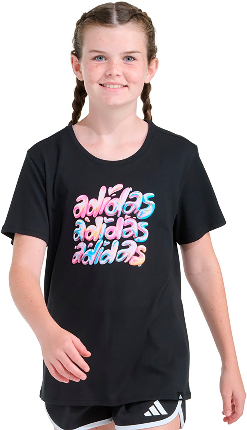 adidas Girls' Liquid Chrome Regular Fit T-shirt