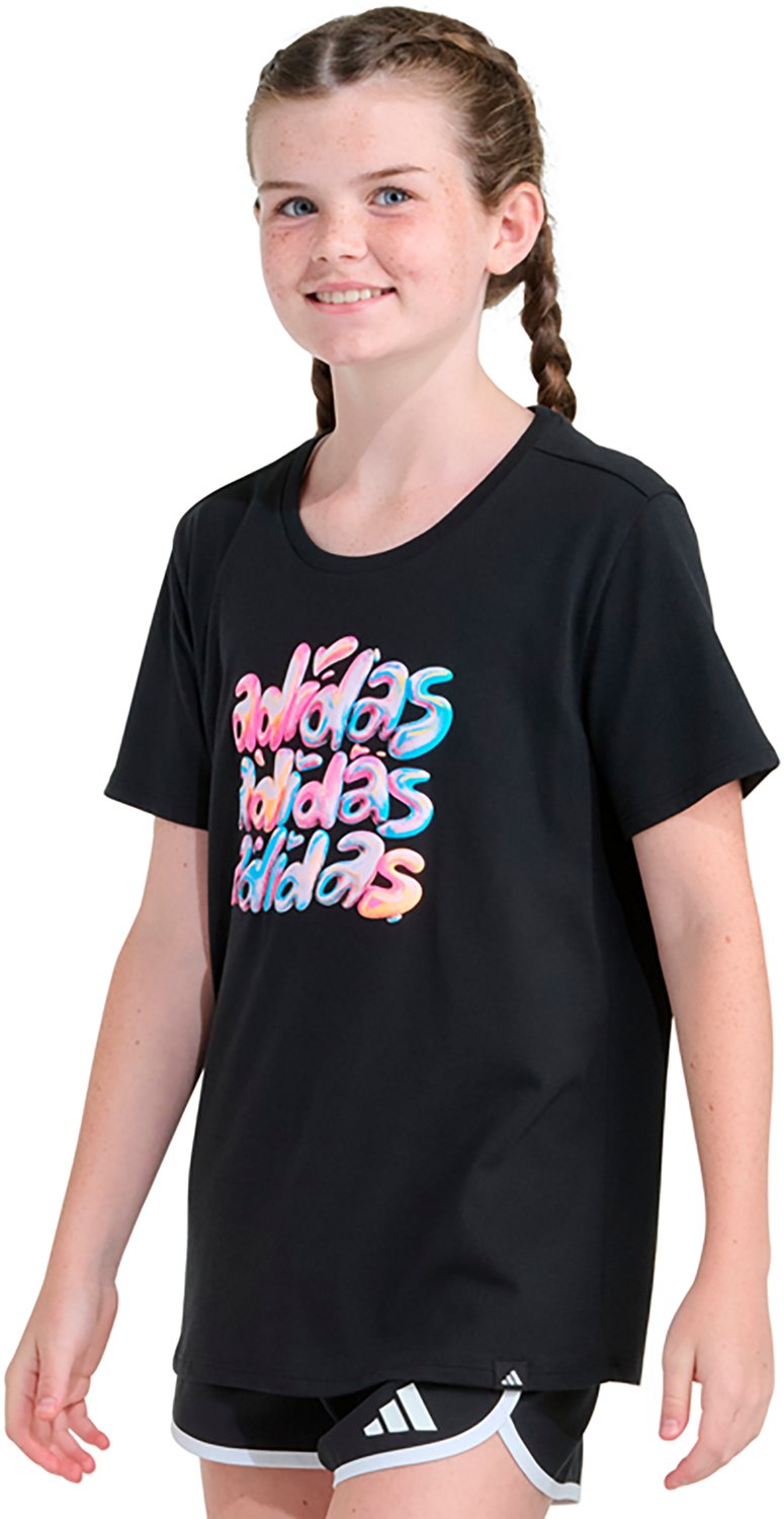 adidas Girls' Liquid Chrome Regular Fit T-shirt - view number 3