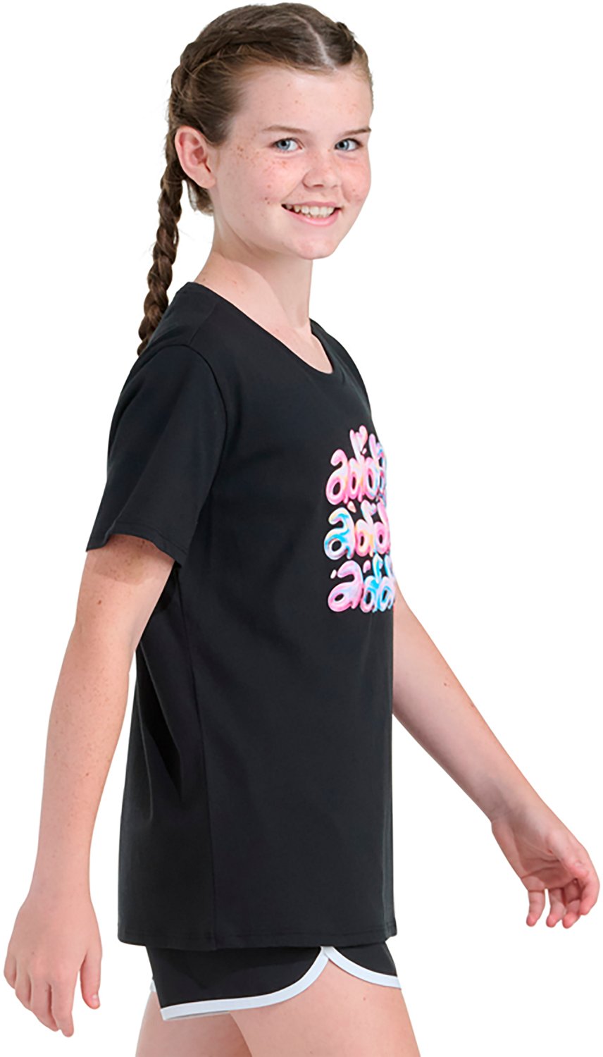 adidas Girls' Liquid Chrome Regular Fit T-shirt - view number 4
