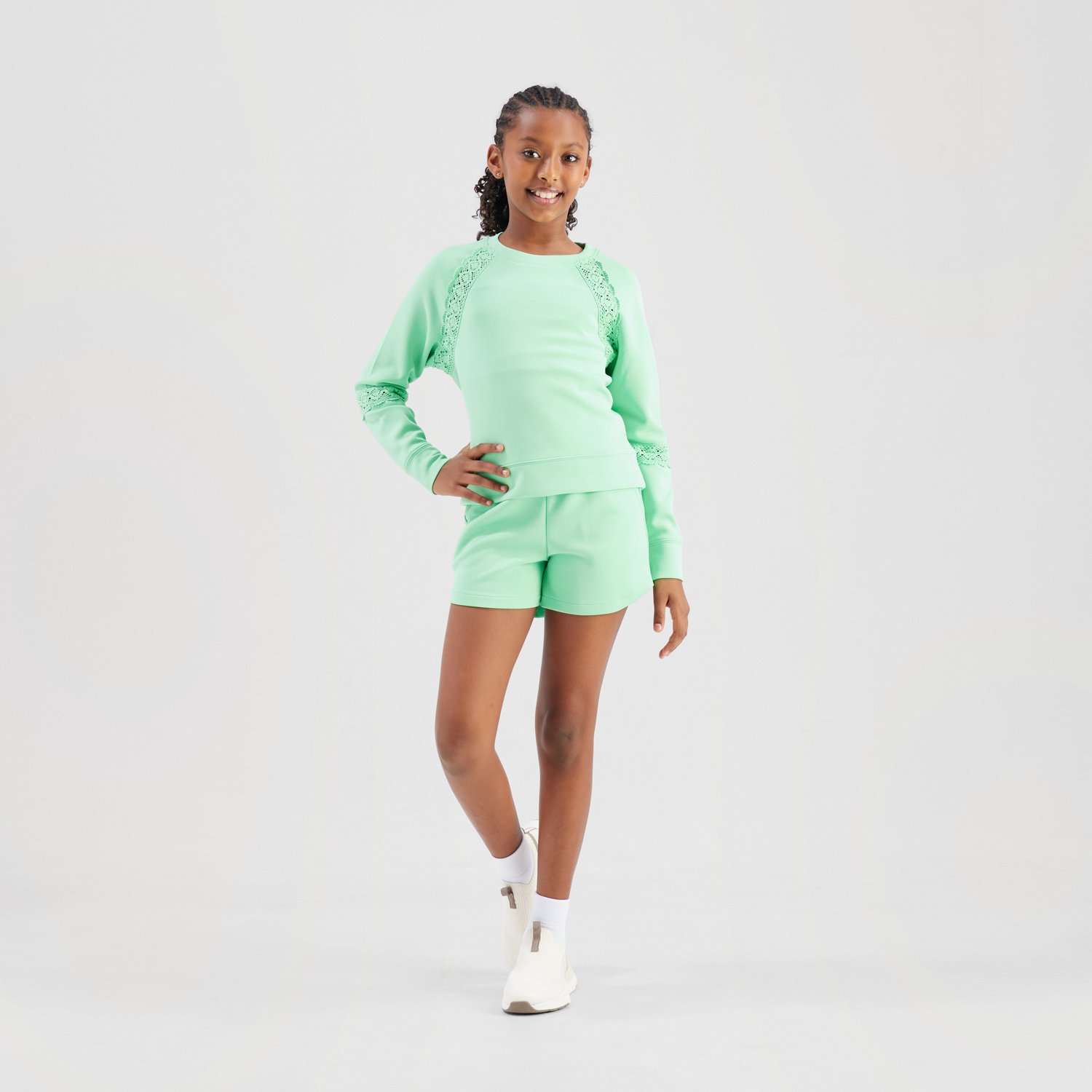 Freely Girls' Georgia Scuba Oversized Crew Sweatshirt - view number 2