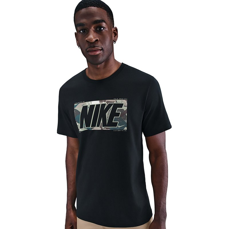 Nike Men's Short-Sleeve Cotton T-Shirt - Black