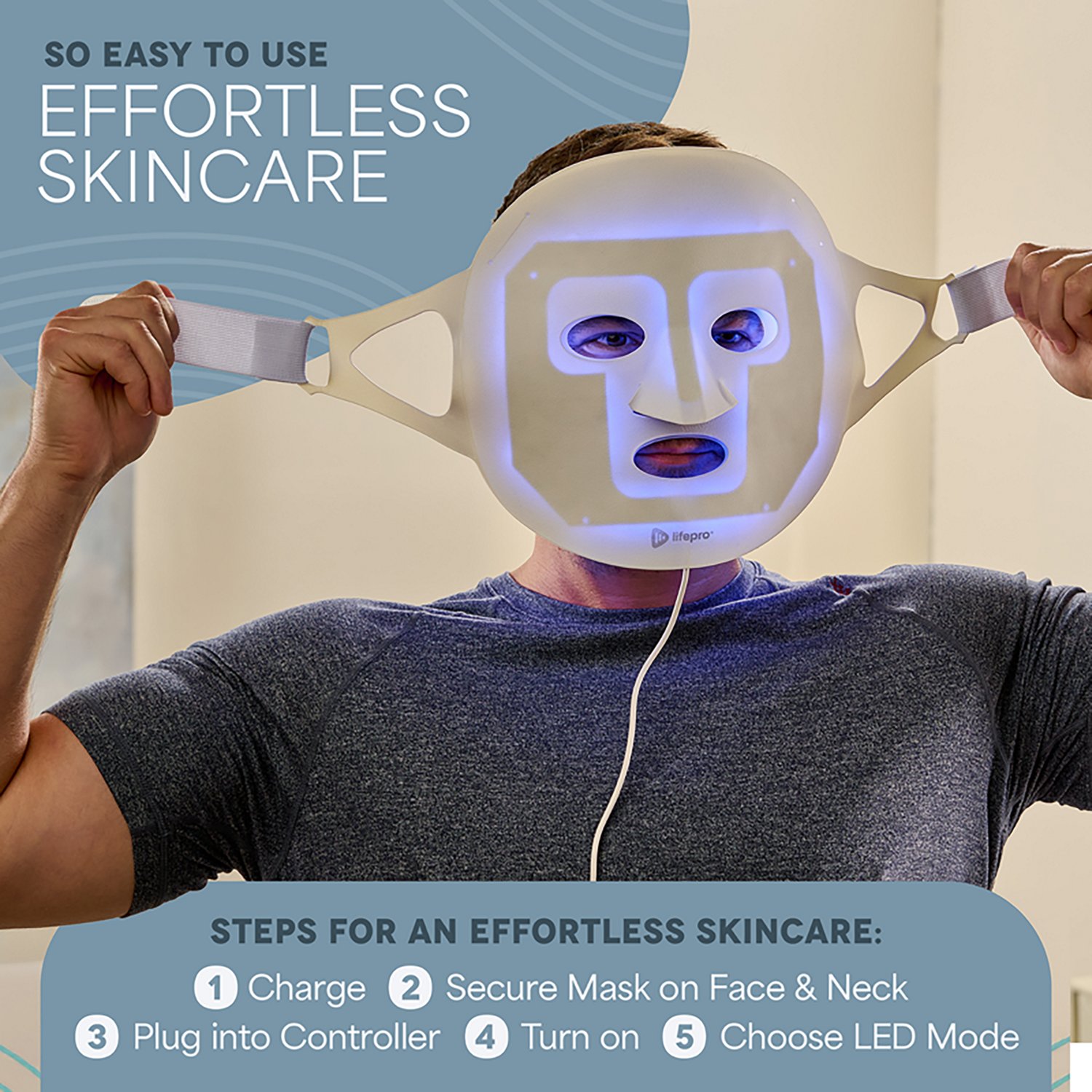 Lifepro RevitaGlow Red Light Therapy Face Mask - view number 6