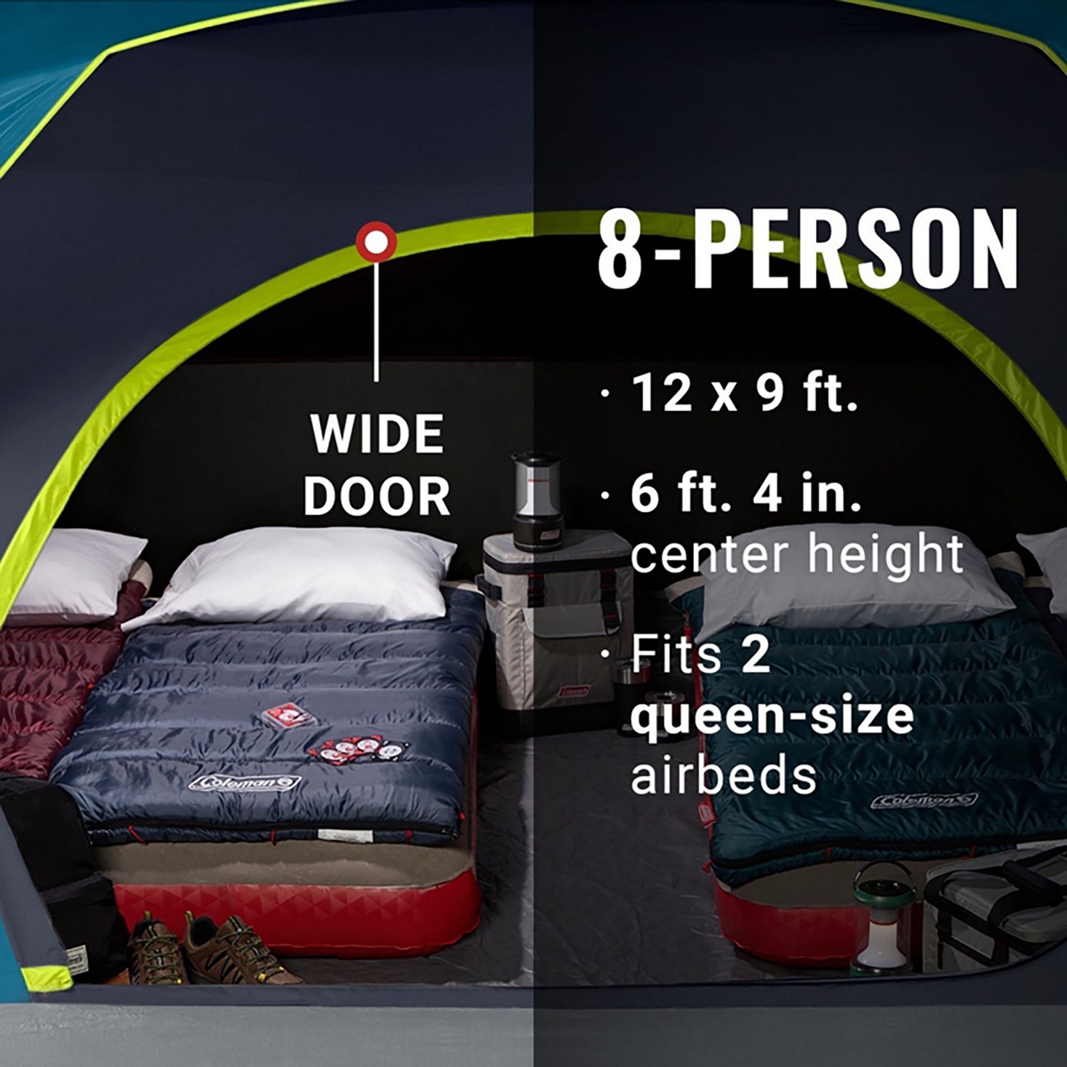 Coleman Dark Room Skydome 8-Person Camping Tent - view number 4