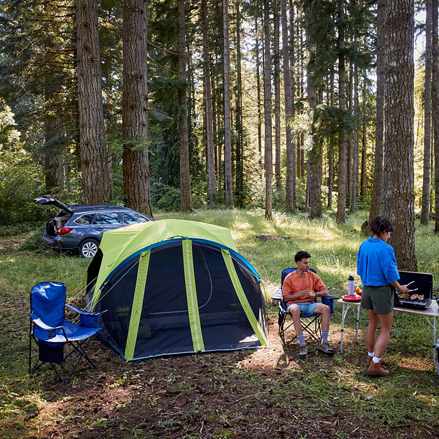 Coleman Carlsbad 4-Person Dark Room Camping Tent with Screen Room - view number 3
