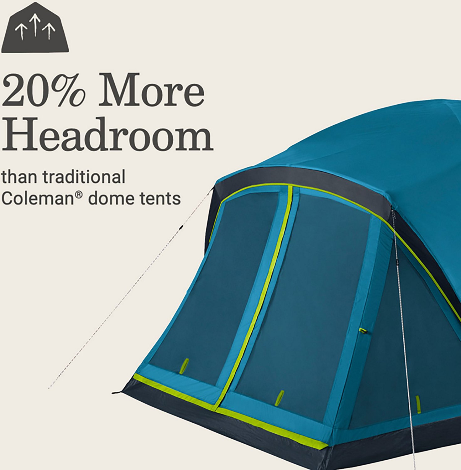 Coleman Skydome 6-Person Screen Room Camping Tent with Dark Room Technology - view number 4