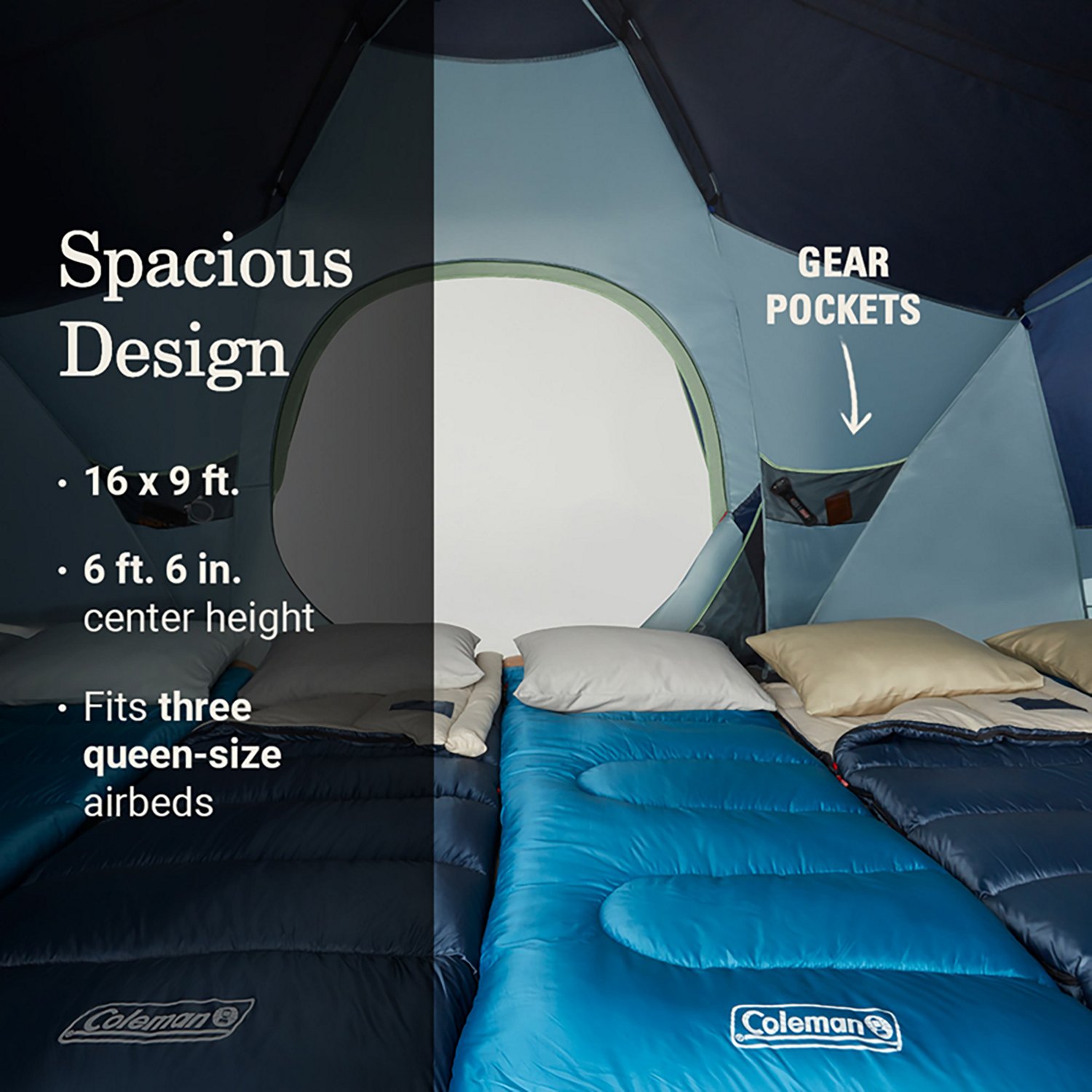 Coleman Skydome XL 10-Person Camping Tent with Dark Room Technology - view number 2