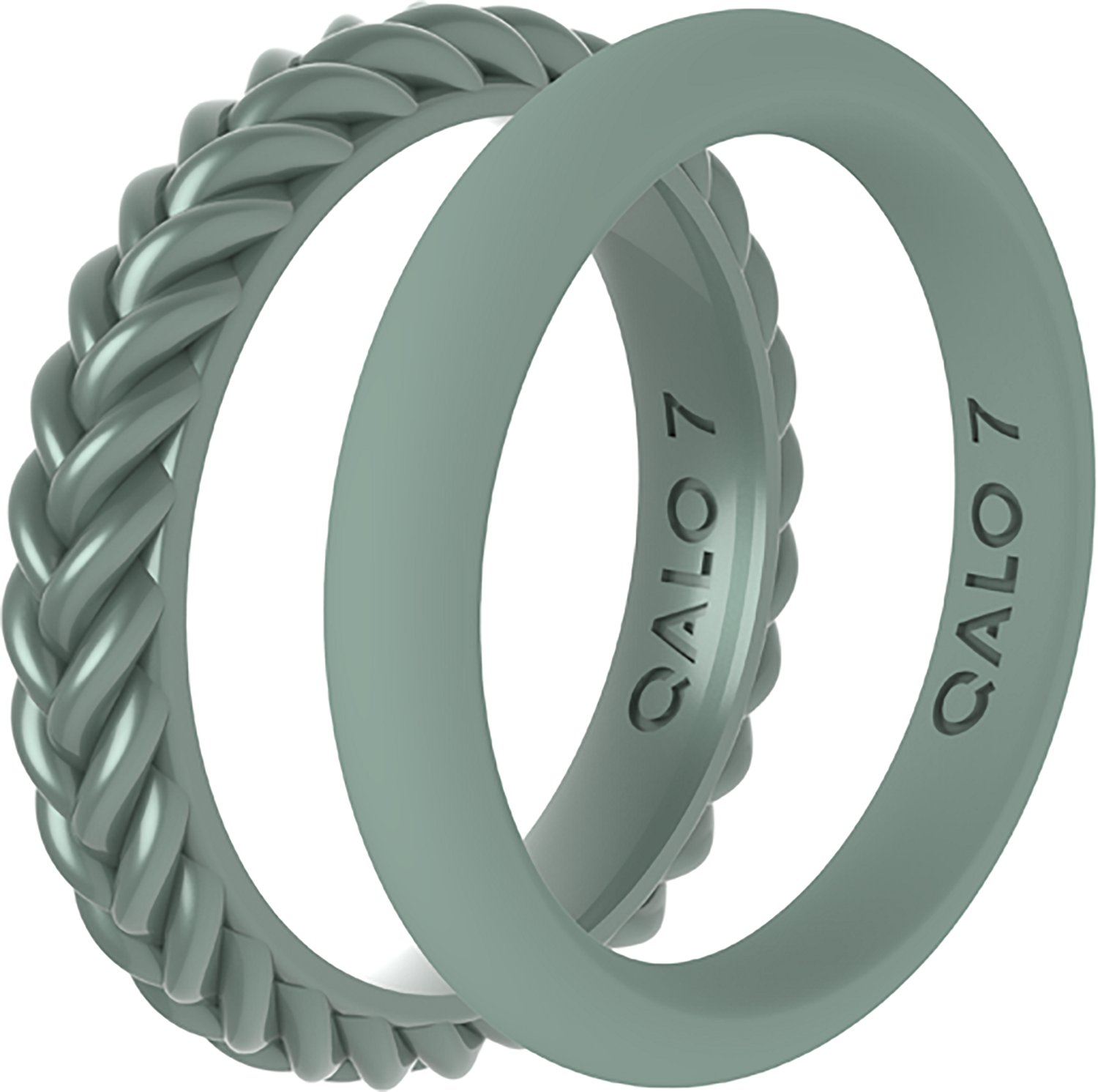 QALO Women's Braid And Classic 2-Stack Ring - view number 2
