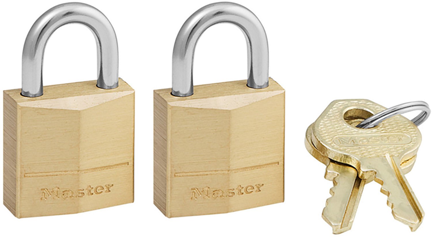 Master Lock Solid Brass Padlocks 2-Pack