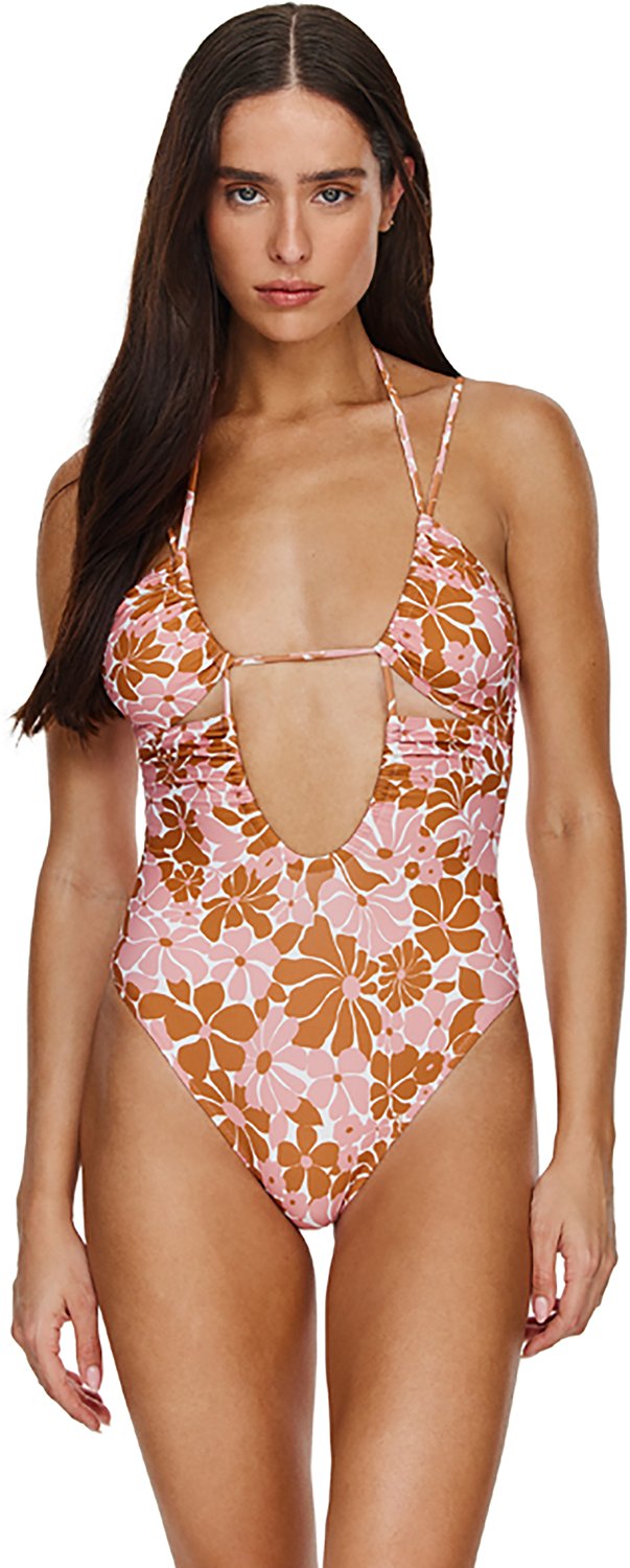 Gottex Women's Summer Memories Deep Plunge Cutout Halter One Piece Swimsuit