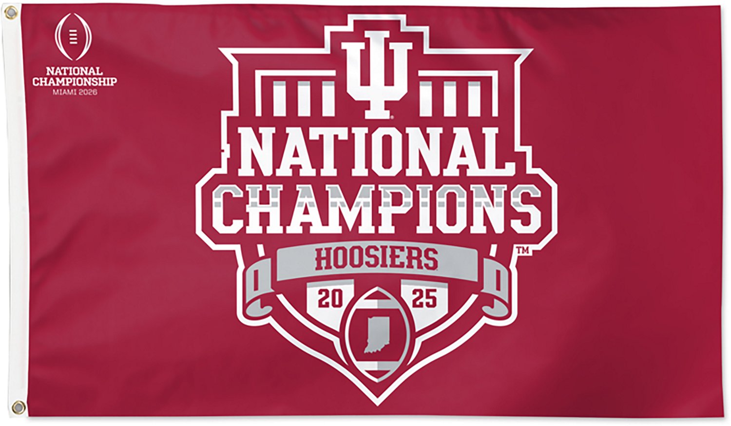 WinCraft Indiana 2025 CFP National Champions 3 ft x 5 ft Deluxe Flag