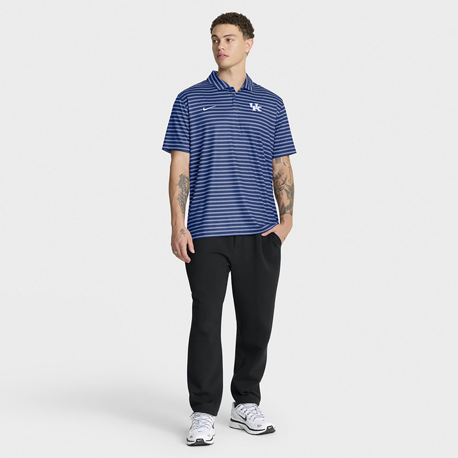 Nike Men's University of Kentucky Dri-FIT Stripe Tour Polo Shirt - view number 3