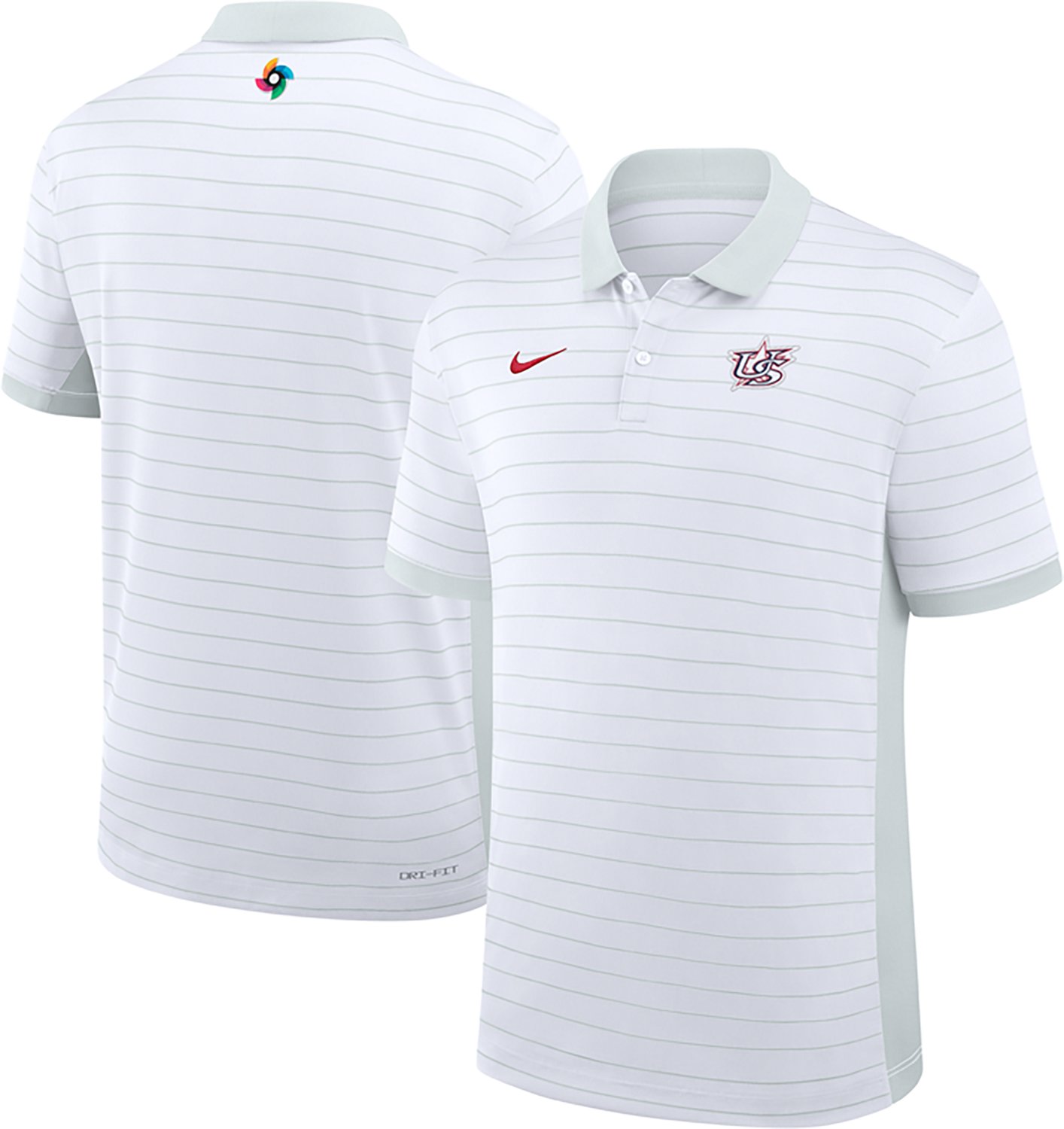 Nike Men's USA World Baseball Classic AC Victory Striped Polo Shirt