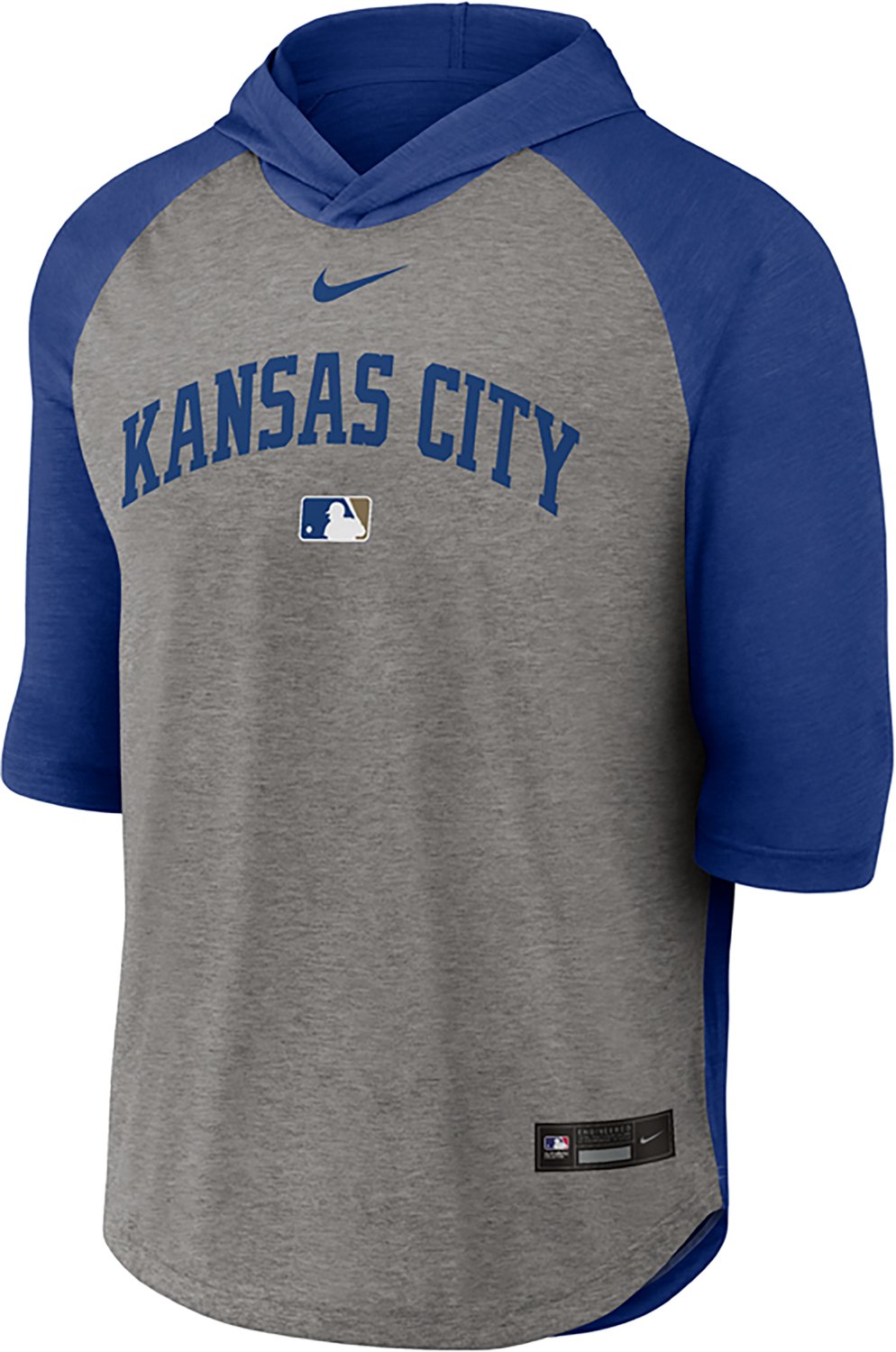 Nike Men's Kansas City Royals 3/4 Sleeve Flux Hoodie Shirt - view number 2