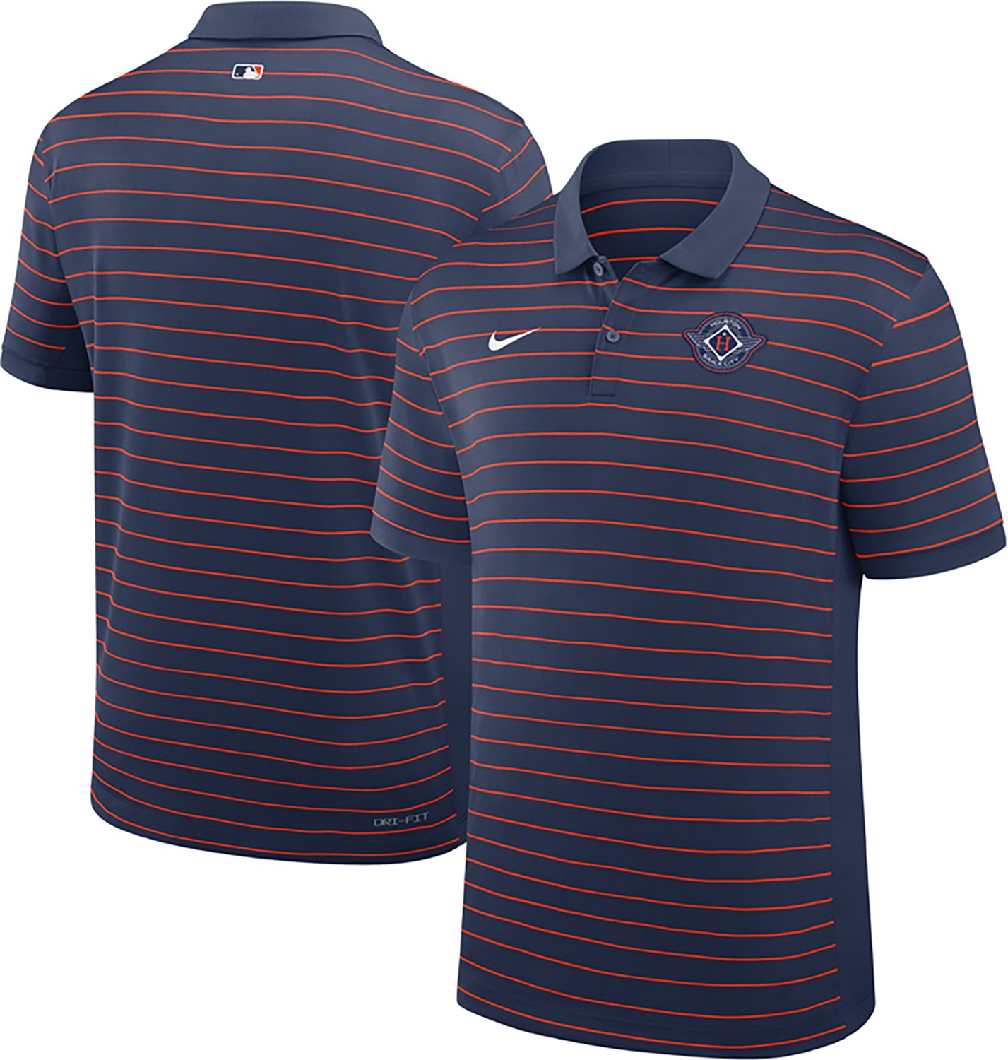 Nike Men's Houston Astros AC City Connect Victory Striped Polo Shirt