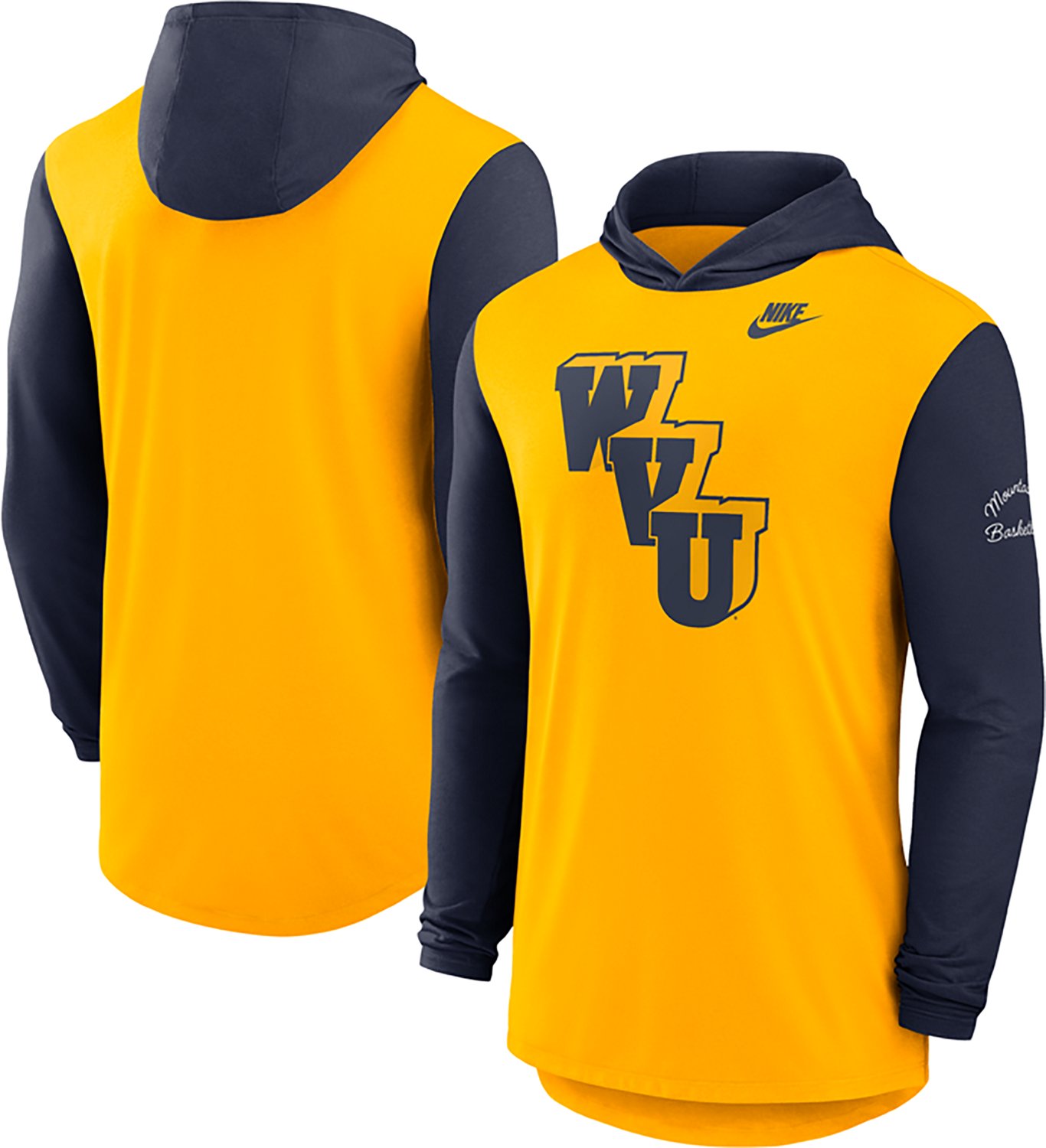 Nike Men's West Virginia Mountaineers Legacy Hooded Long Sleeve T-shirt