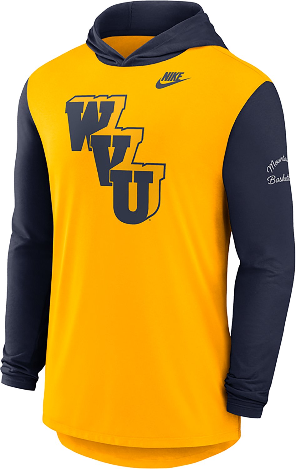 Nike Men's West Virginia Mountaineers Legacy Hooded Long Sleeve T-shirt - view number 2