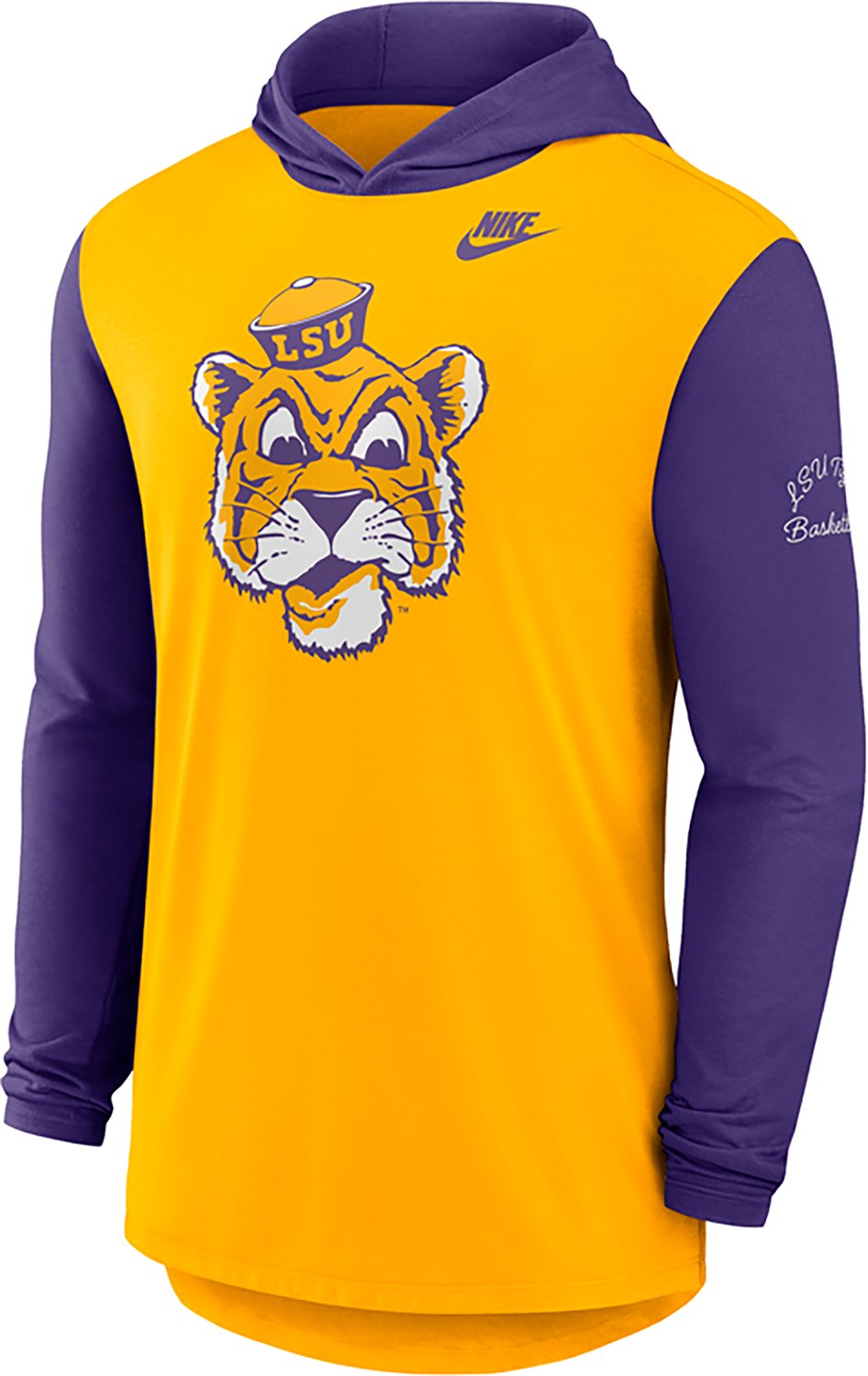 Nike Men's LSU Tigers Legacy Hooded Long Sleeve T-shirt - view number 2