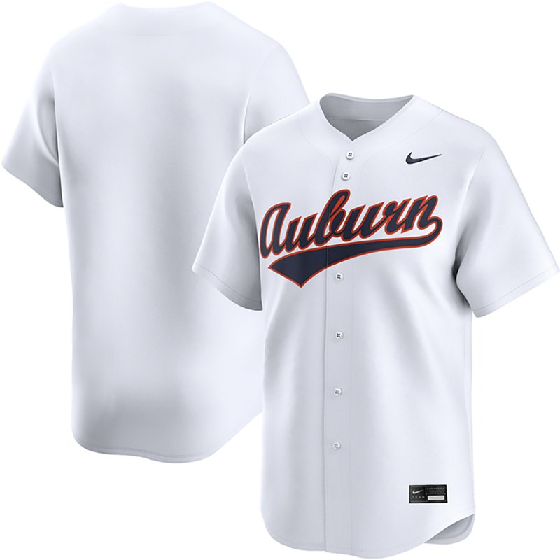Nike Men's White Auburn Tigers Home Limited Baseball Jersey - White