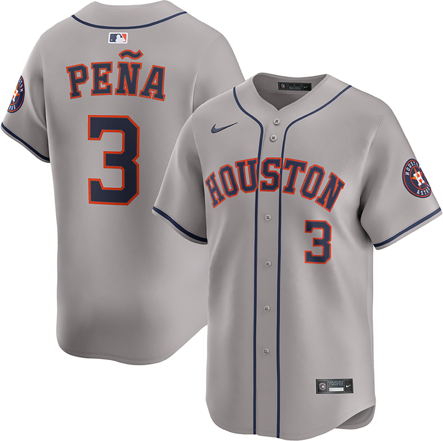 Nike Men's Astros Pena Road Limited Player N&N Jersey