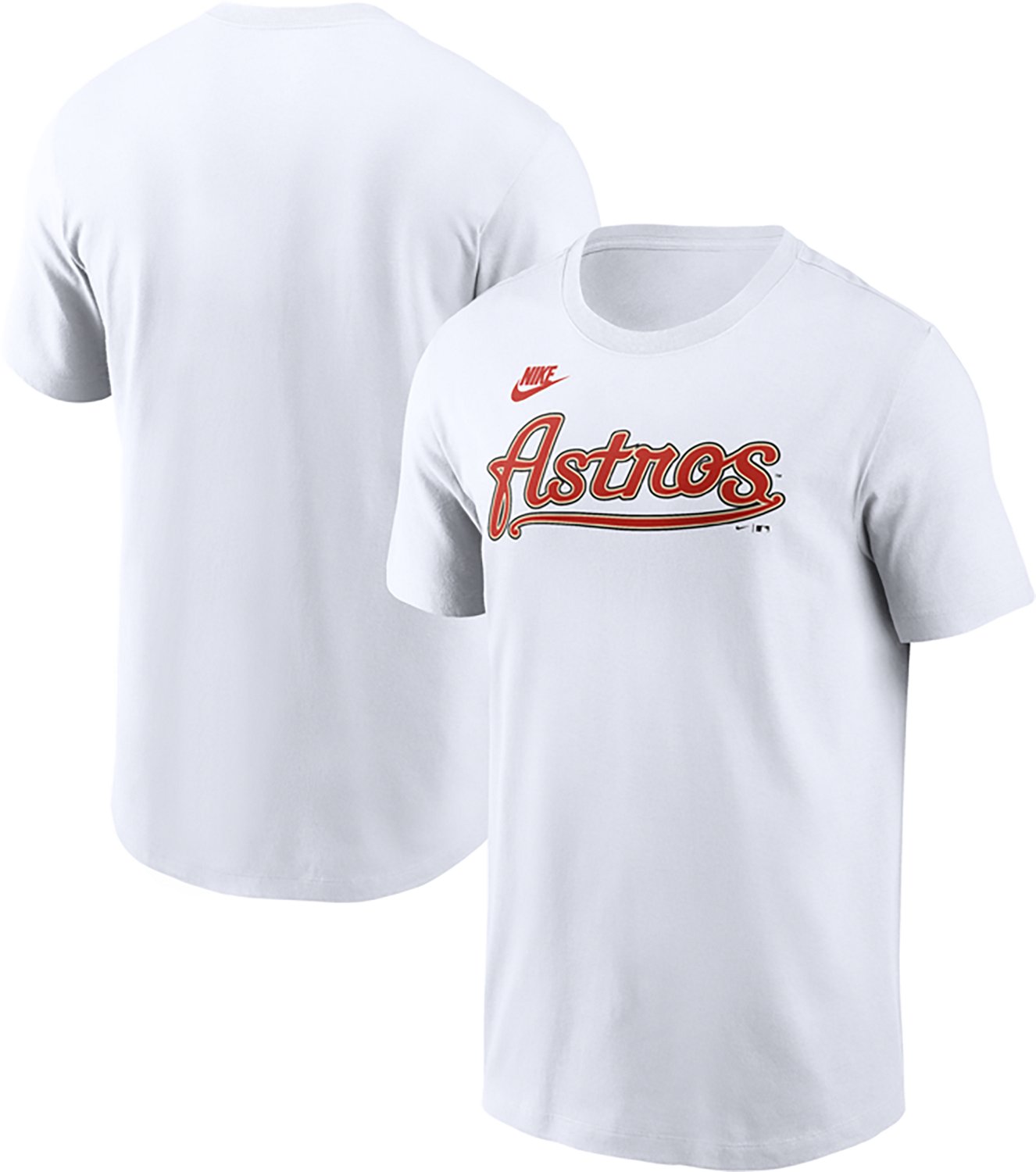 Nike Men's Astros Cooperstown Cotton Wordmark T-shirt