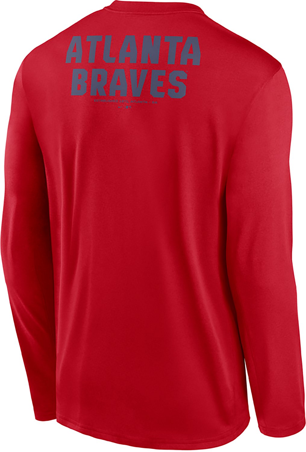 Nike Men's Atlanta Braves Primetime 2 Hit Legend Long Sleeve Graphic T-shirt - view number 3