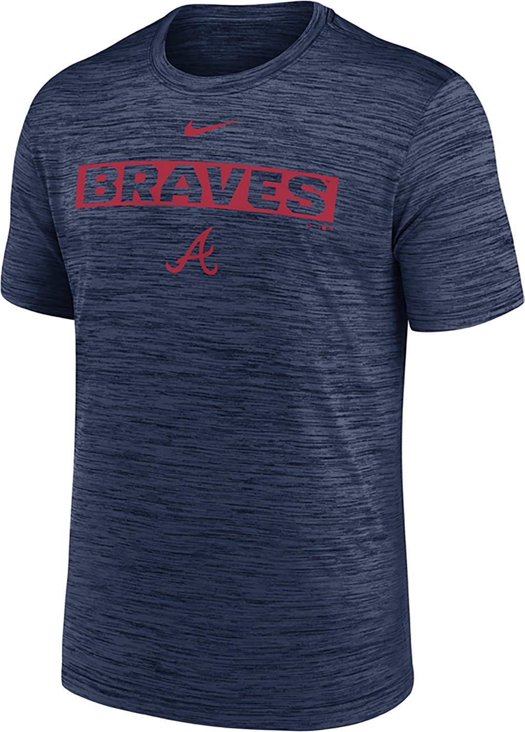 Nike Men's Atlanta Braves Primetime Rewind Velocity Graphic T-shirt - view number 2