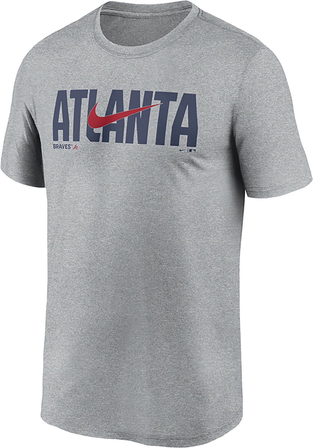 Nike Men's Atlanta Braves Primetime Swoosh Legend Graphic T-shirt - view number 2