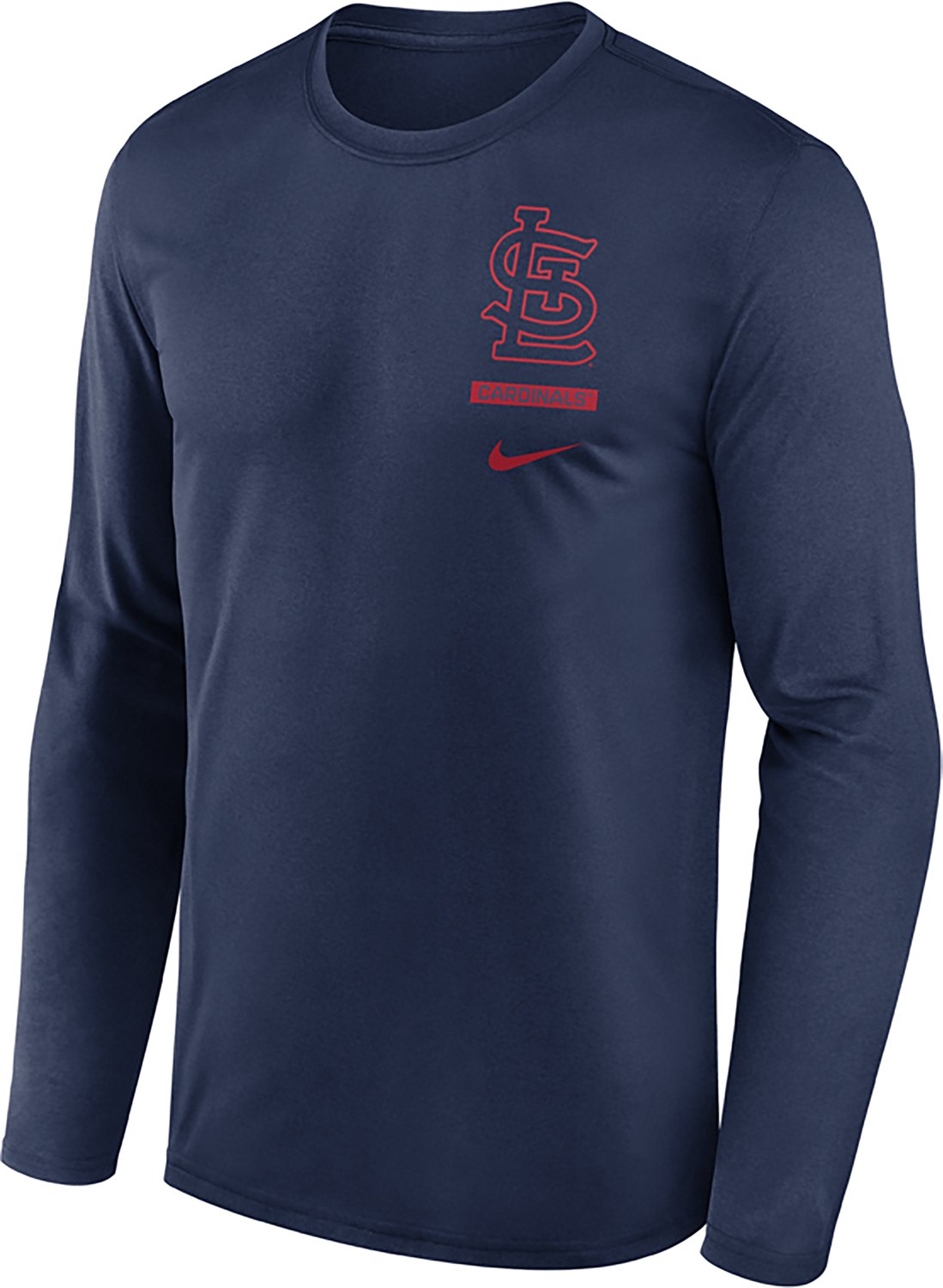 Nike Men's St. Louis Cardinals Primetime 2 Hit Legend Long Sleeve Graphic T-shirt - view number 2