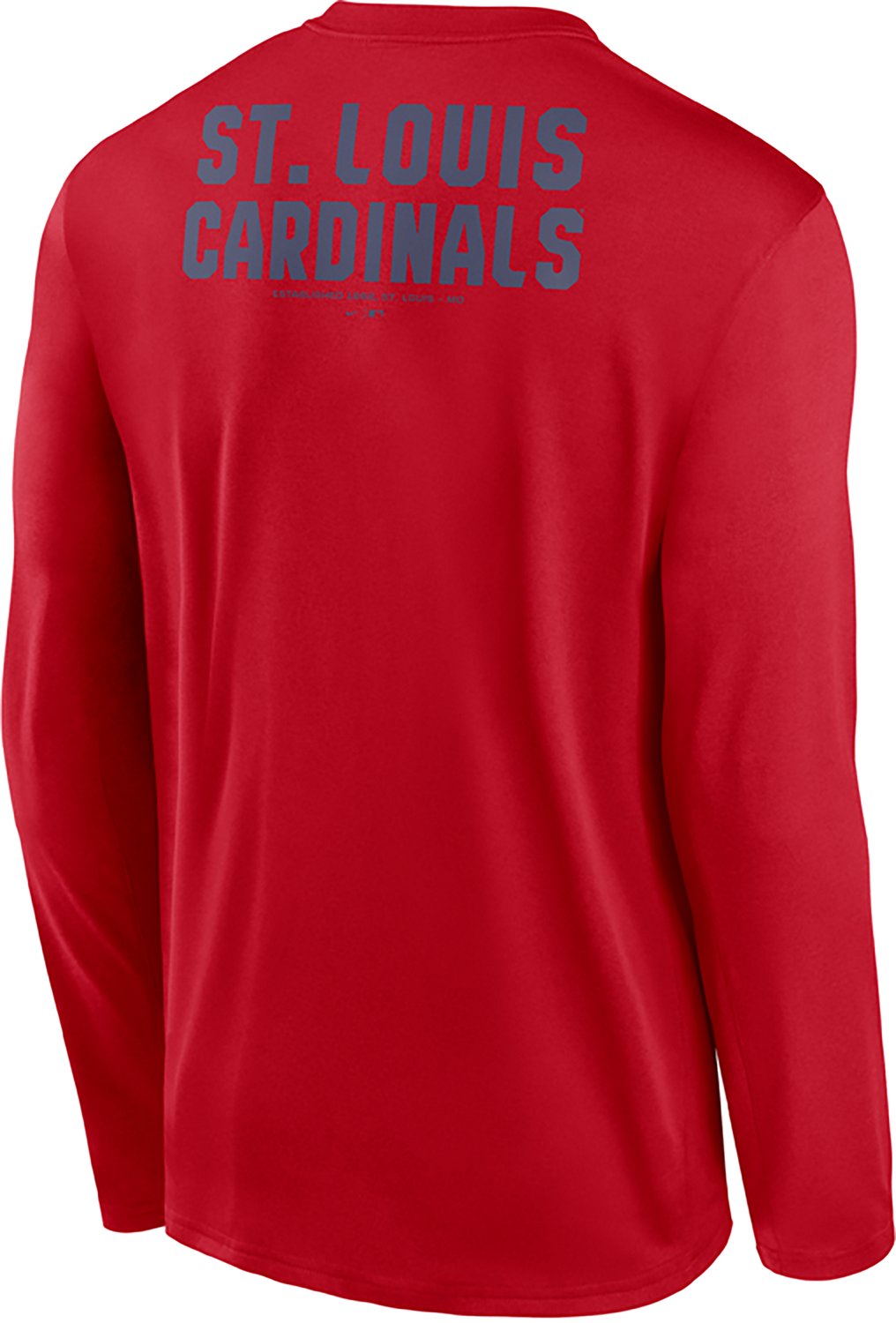 Nike Men's St. Louis Cardinals Primetime 2 Hit Legend Long Sleeve Graphic T-shirt - view number 3