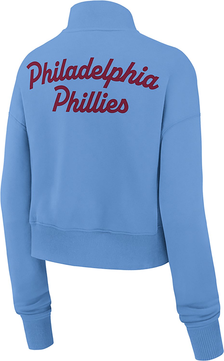 Nike Women's Philadelphia Phillies 1/2 Zip Cropped Fleece Pullover - view number 3