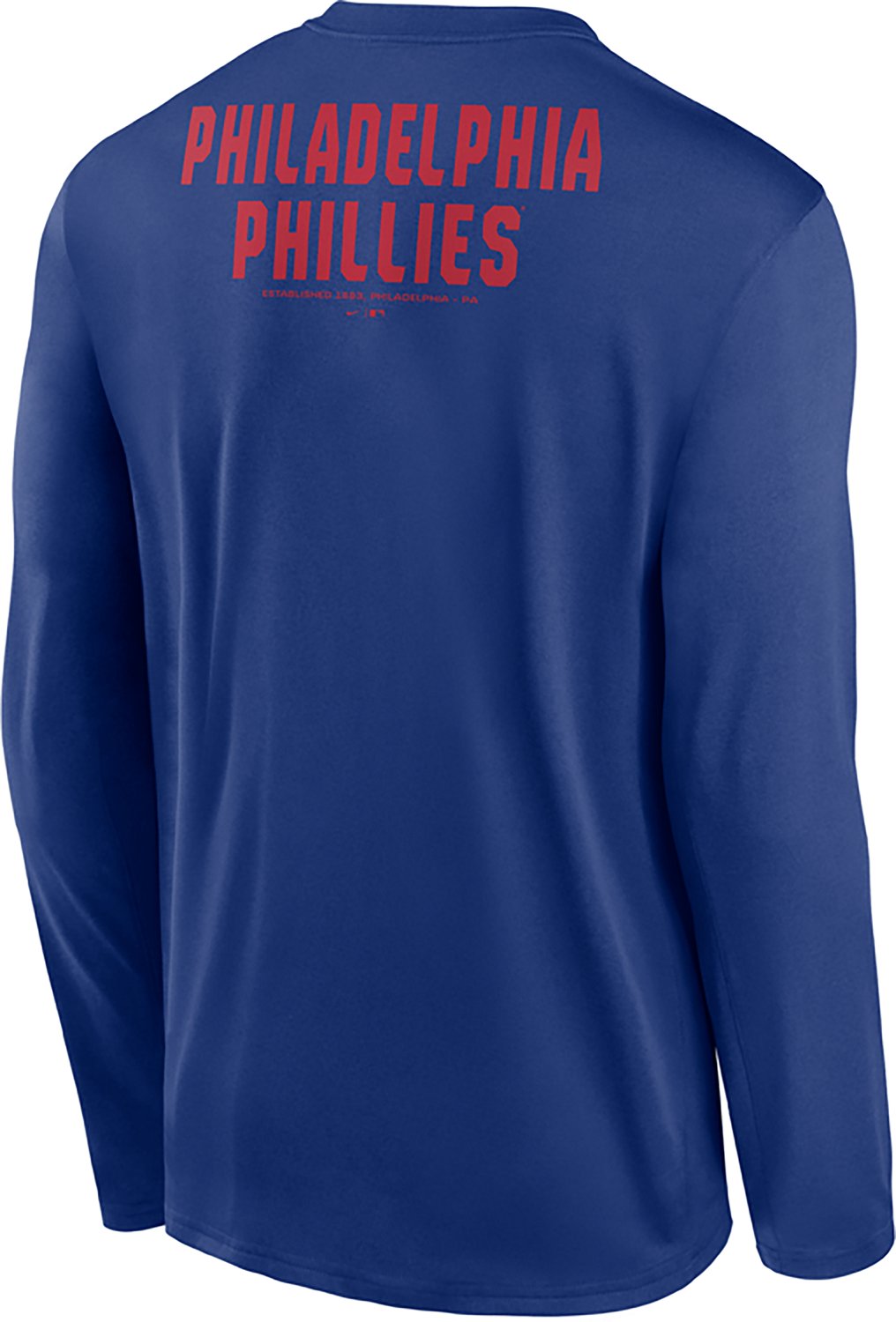 Nike Men's Philadelphia Phillies Primetime 2 Hit Legend Long Sleeve Graphic T-shirt - view number 3