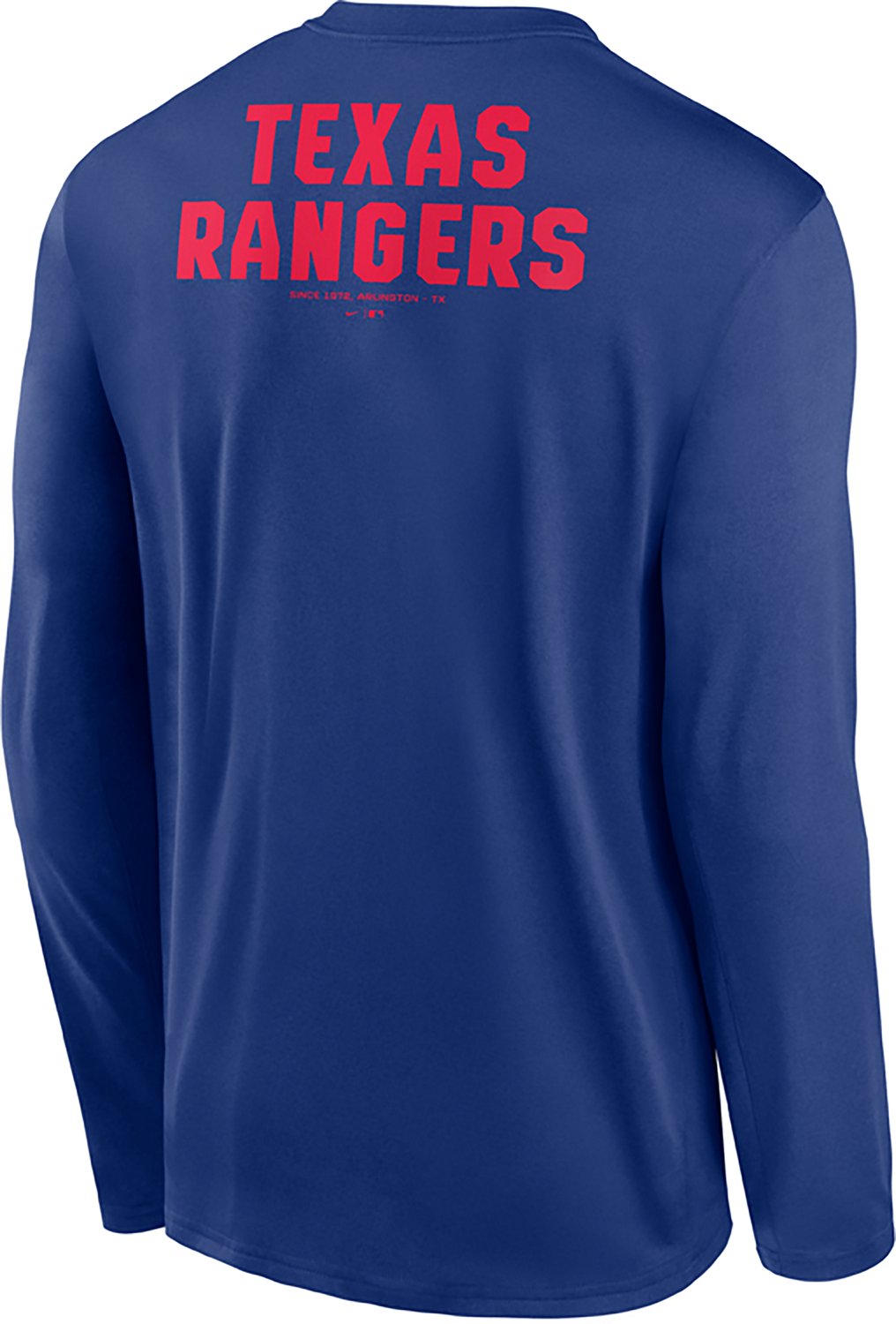 Nike Men's Texas Rangers Primetime 2 Hit Legend Long Sleeve Graphic T-shirt - view number 3