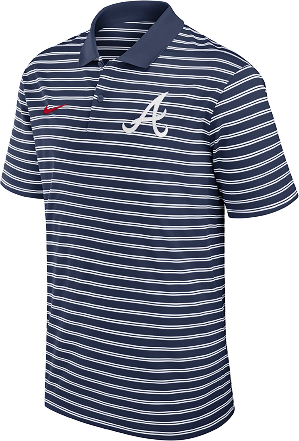 Nike Men's Atlanta Braves Primetime Striped Victory Polo Shirt - view number 2