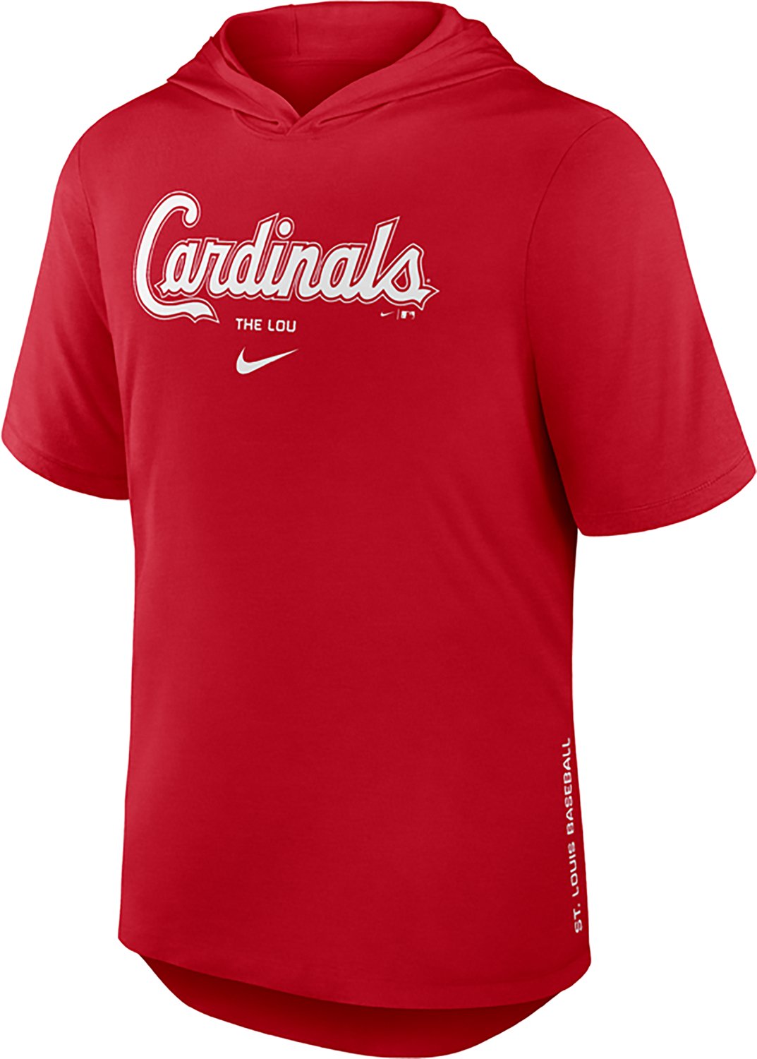 Nike Men's St. Louis Cardinals Primetime Arched Wordmark Short Sleeve Hoodie - view number 2