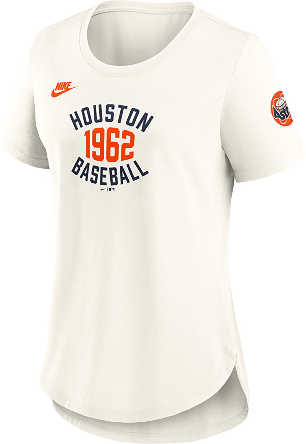Nike Women's Astros Cooperstown '70s Inspired Triblend T-shirt - view number 2