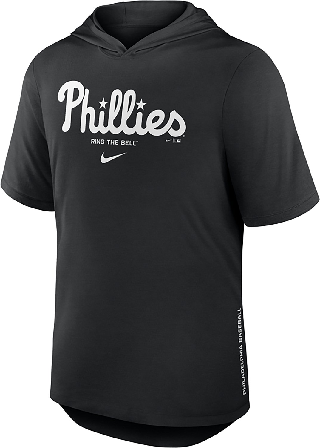 Nike Men's Philadelphia Phillies Primetime Arched Wordmark Short Sleeve Hoodie - view number 2