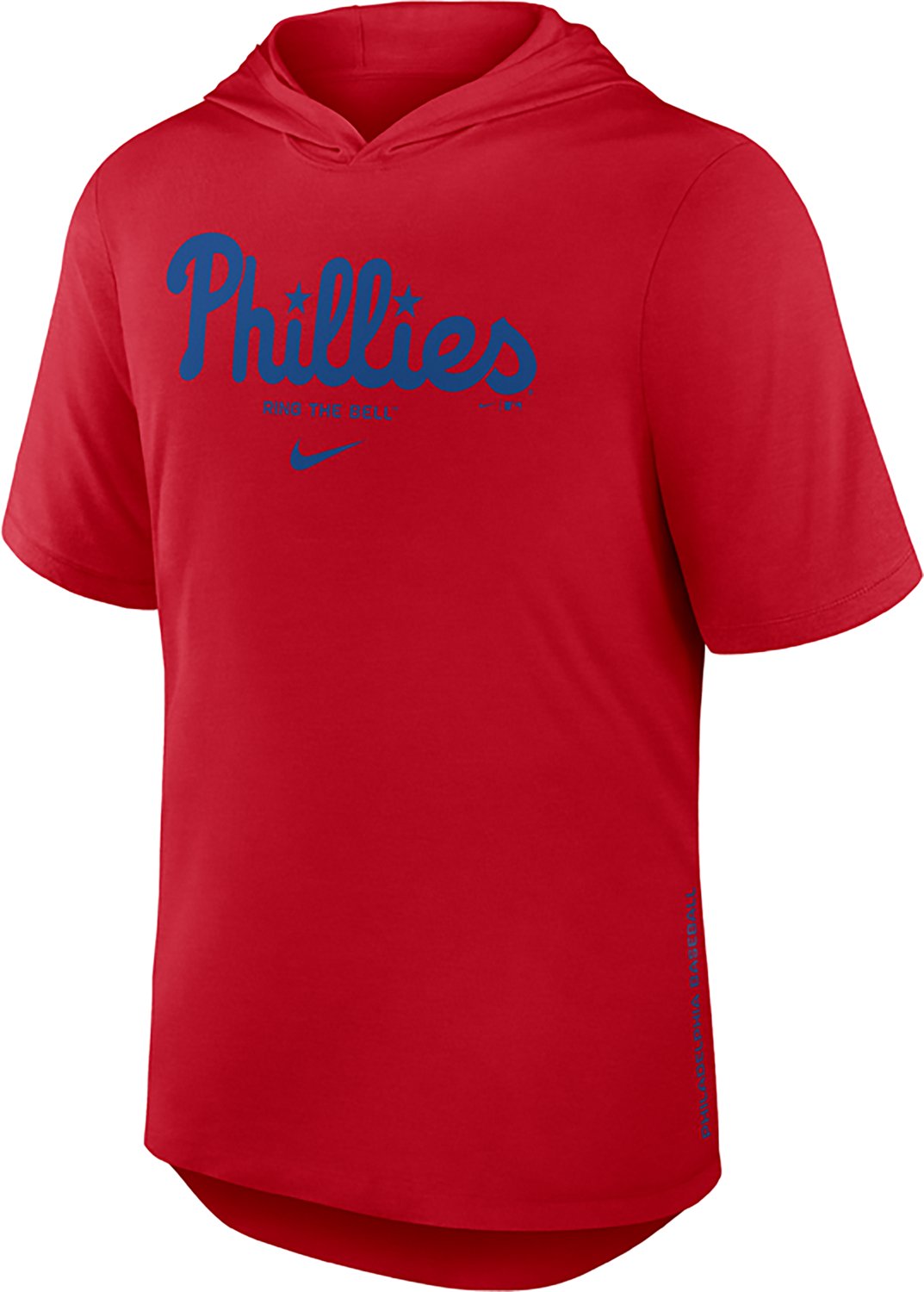 Nike Men's Philadelphia Phillies Primetime Arched Wordmark Short Sleeve Hoodie - view number 2