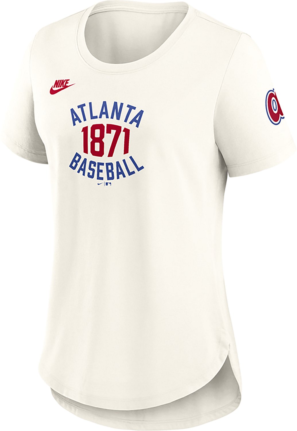 Nike Women's Braves Cooperstown '70s Inspired Triblend T-shirt - view number 2