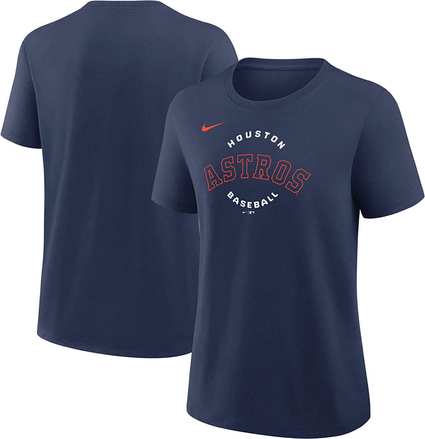 Nike Women's Houston Astros Primetime Script Cotton Short Sleeve T-shirt