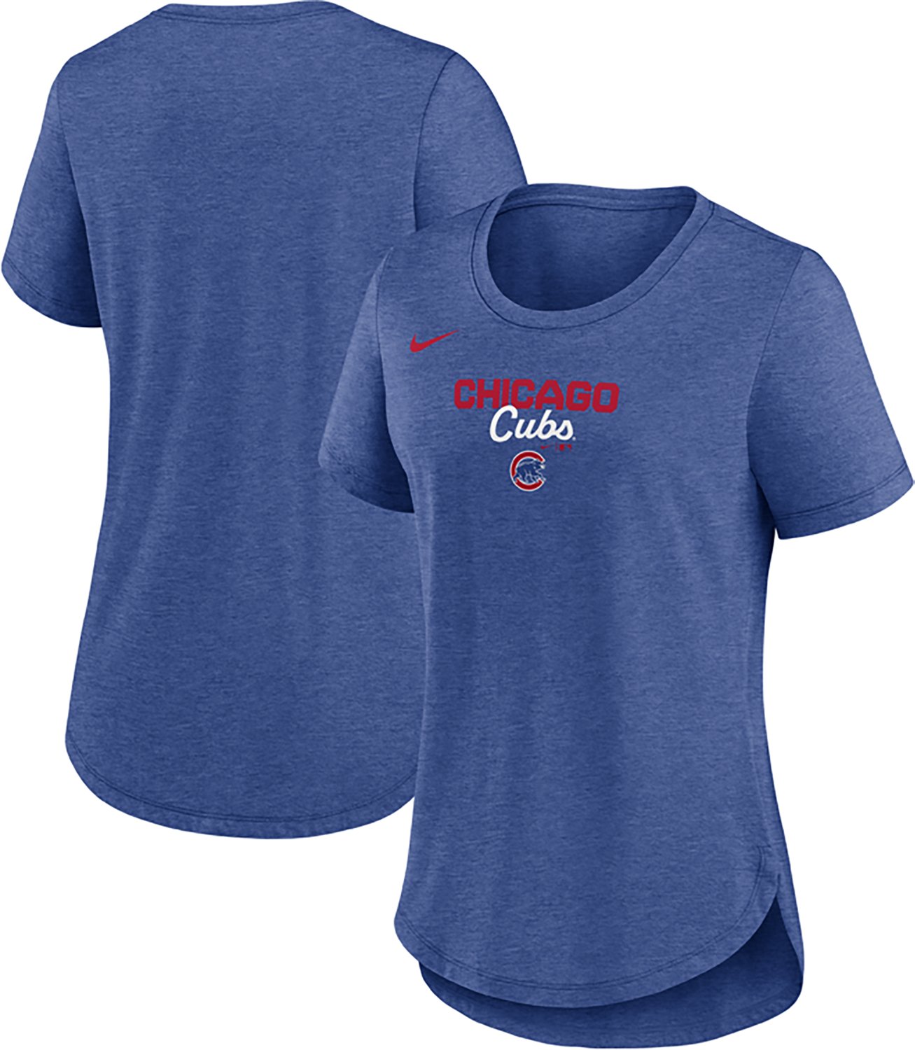 Nike Women's Cubs Primetime Arched Wordmark Triblend T-shirt