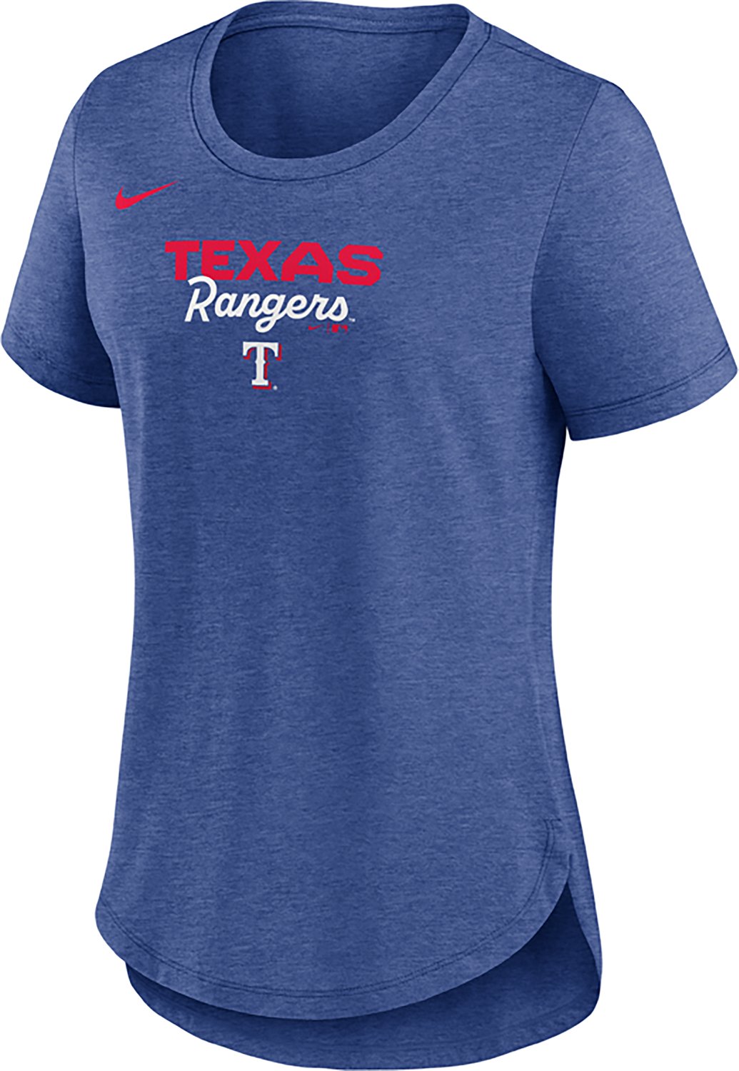 Nike Women's Rangers Primetime Arched Wordmark Triblend T-shirt - view number 2