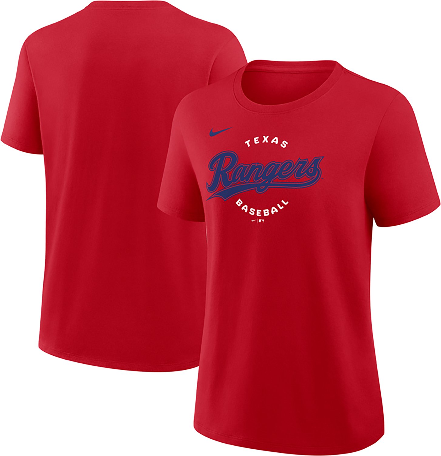 Nike Women's Texas Rangers Primetime Script Cotton Short Sleeve T-shirt