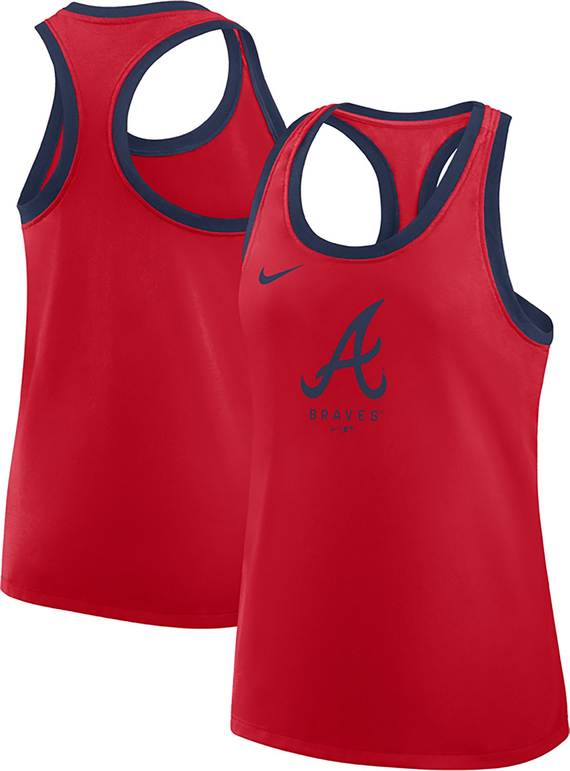 Nike Women's Braves Team Logo Racerback Tank Top - view number 4
