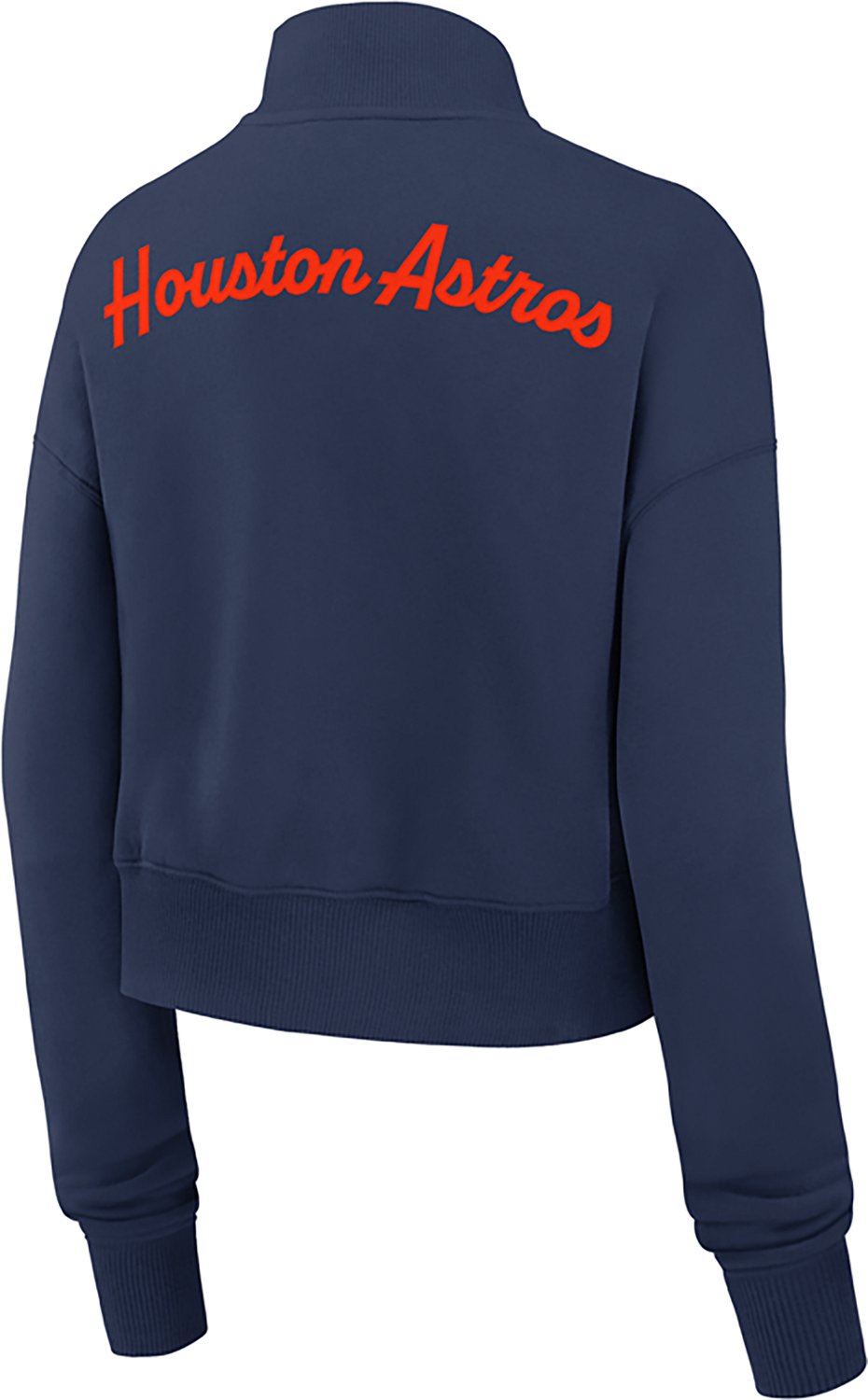 Nike Women's Houston Astros Phoenix 1/2-Zip Cropped Long Sleeve Fleece Pullover - view number 3