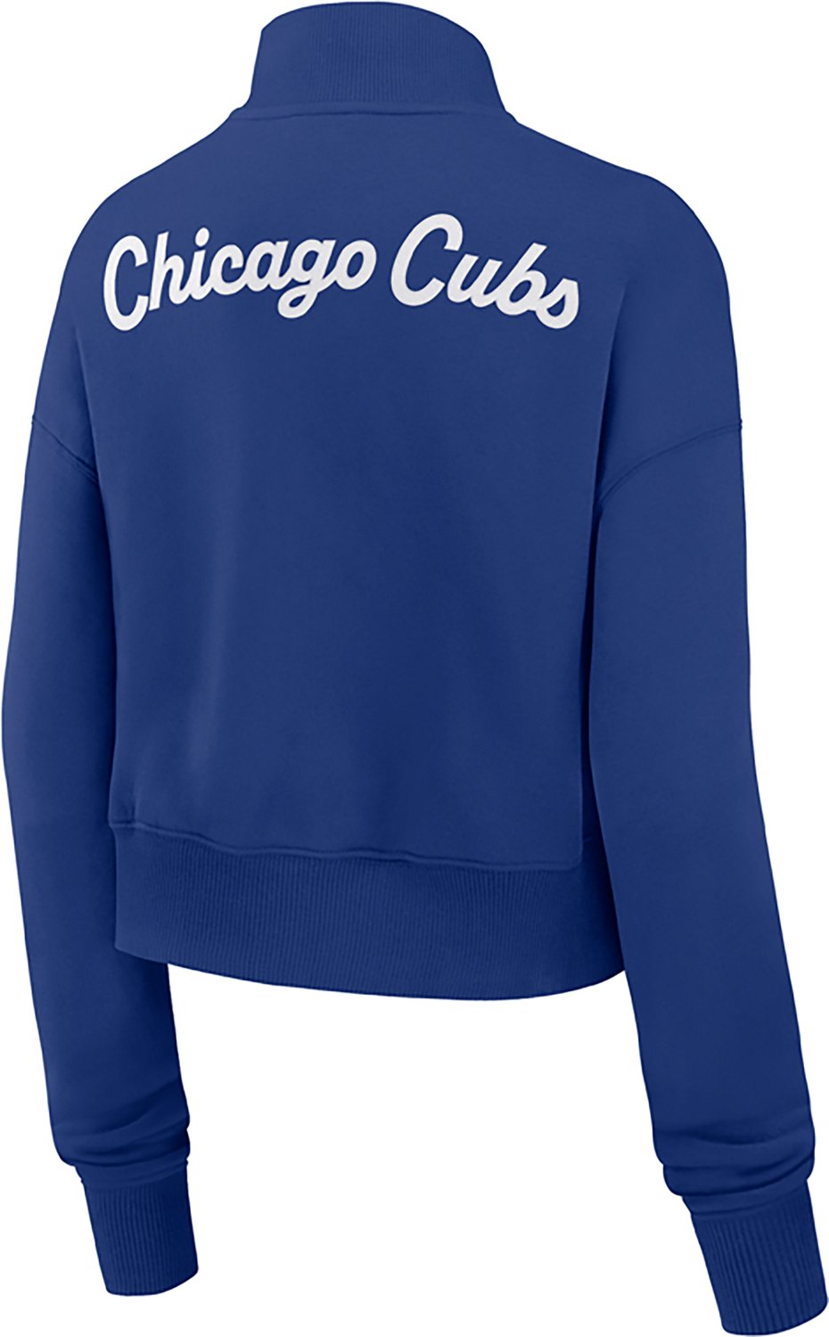 Nike Women's Chicago Cubs Phoenix 1/2-Zip Cropped Long Sleeve Fleece Pullover - view number 3