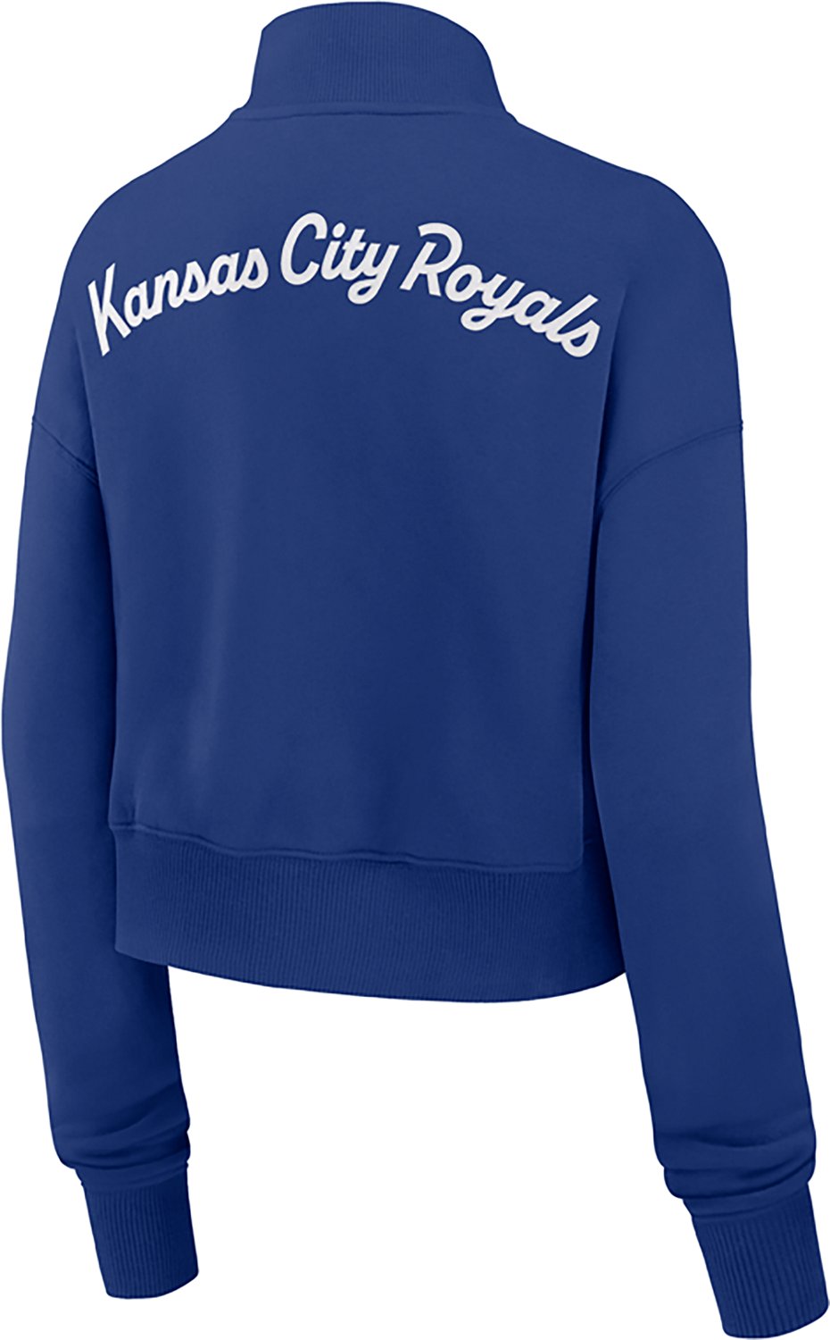 Nike Women's Kansas City Royals Phoenix 1/2-Zip Cropped Long Sleeve Fleece Pullover - view number 3