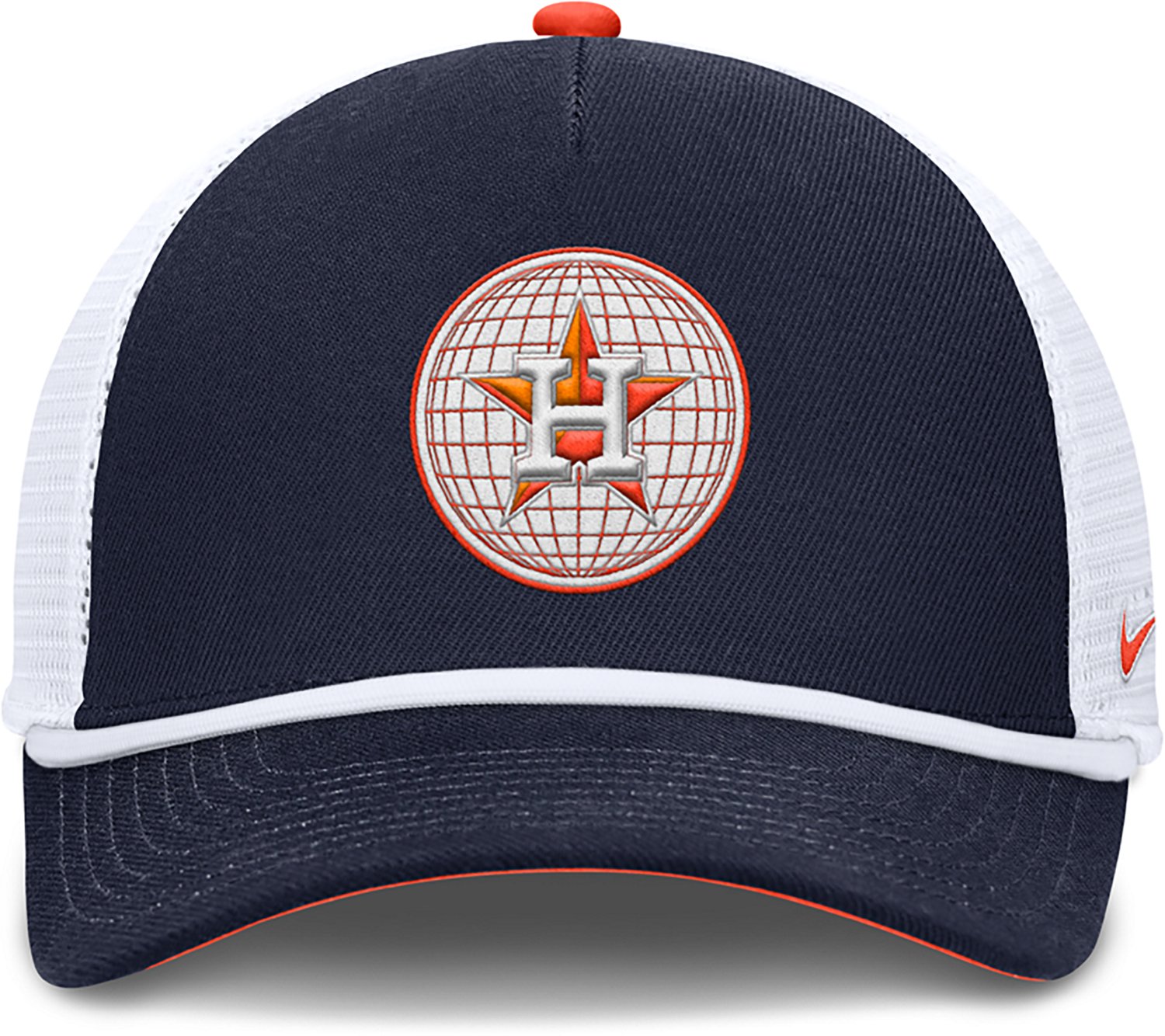 Nike Men's Houston Astros Primetime Rise Dri-FIT Structured 5-Panel Trucker Cap