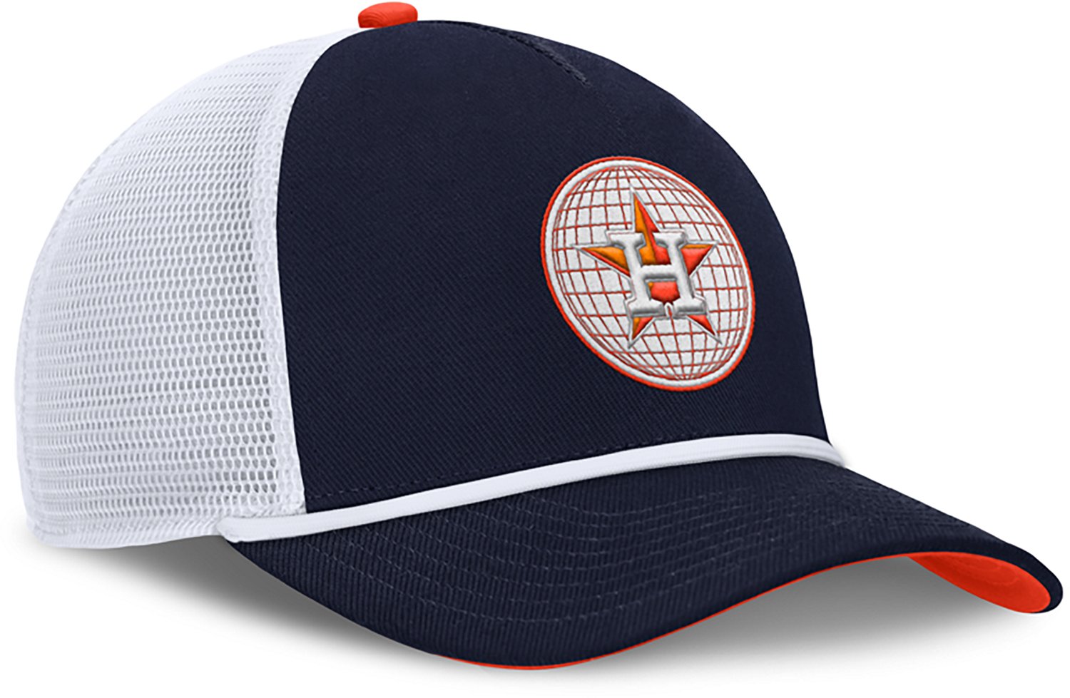 Nike Men's Houston Astros Primetime Rise Dri-FIT Structured 5-Panel Trucker Cap