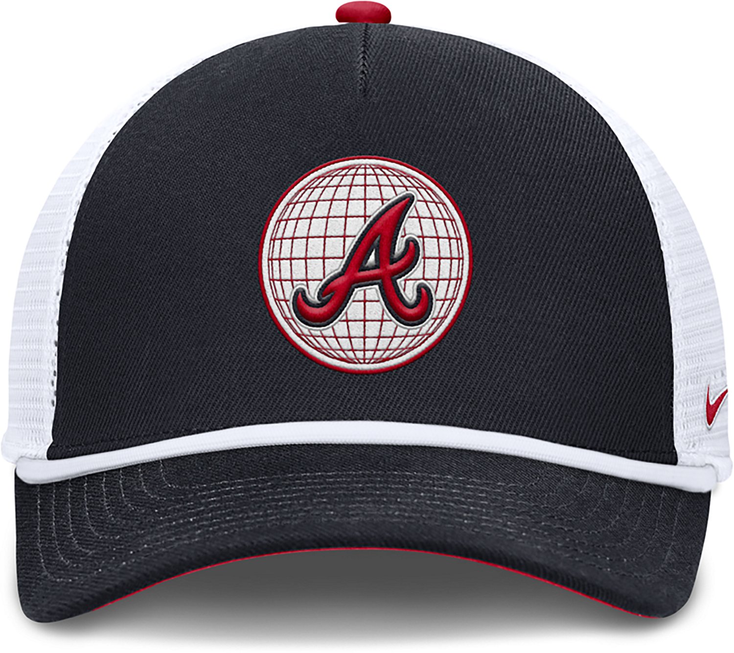 Nike Men's Atlanta Braves Primetime Rise Dri-FIT Structured 5-Panel Trucker Cap - view number 2