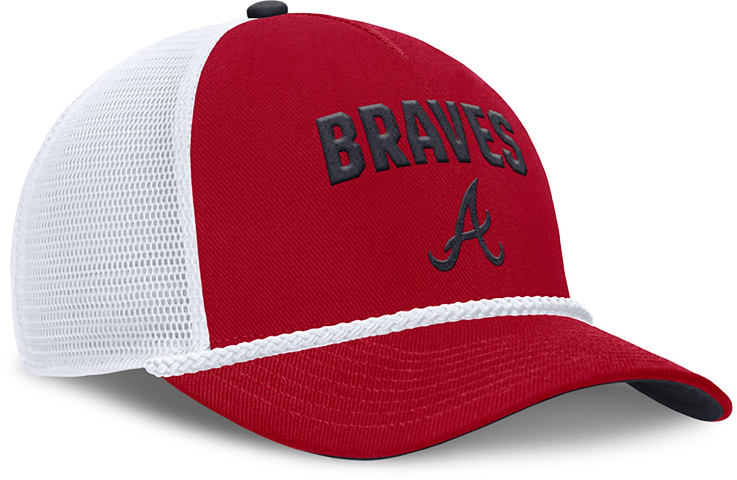 Nike Men's Atlanta Braves Primetime Rise Structured Trucker Cap - view number 3
